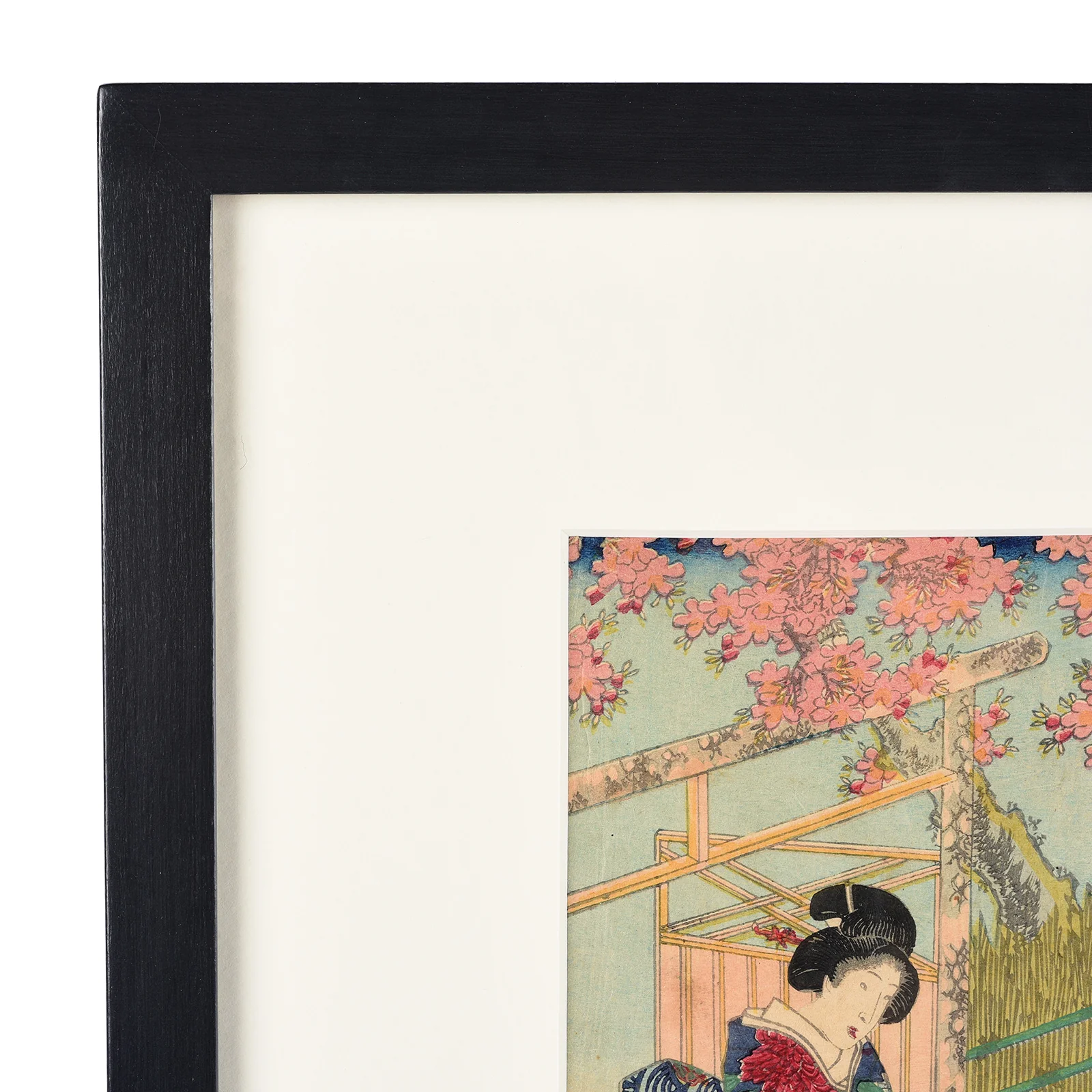 Framed Japanese Woodblock Print by Utagawa Kunisada - Edo Period - Image 3