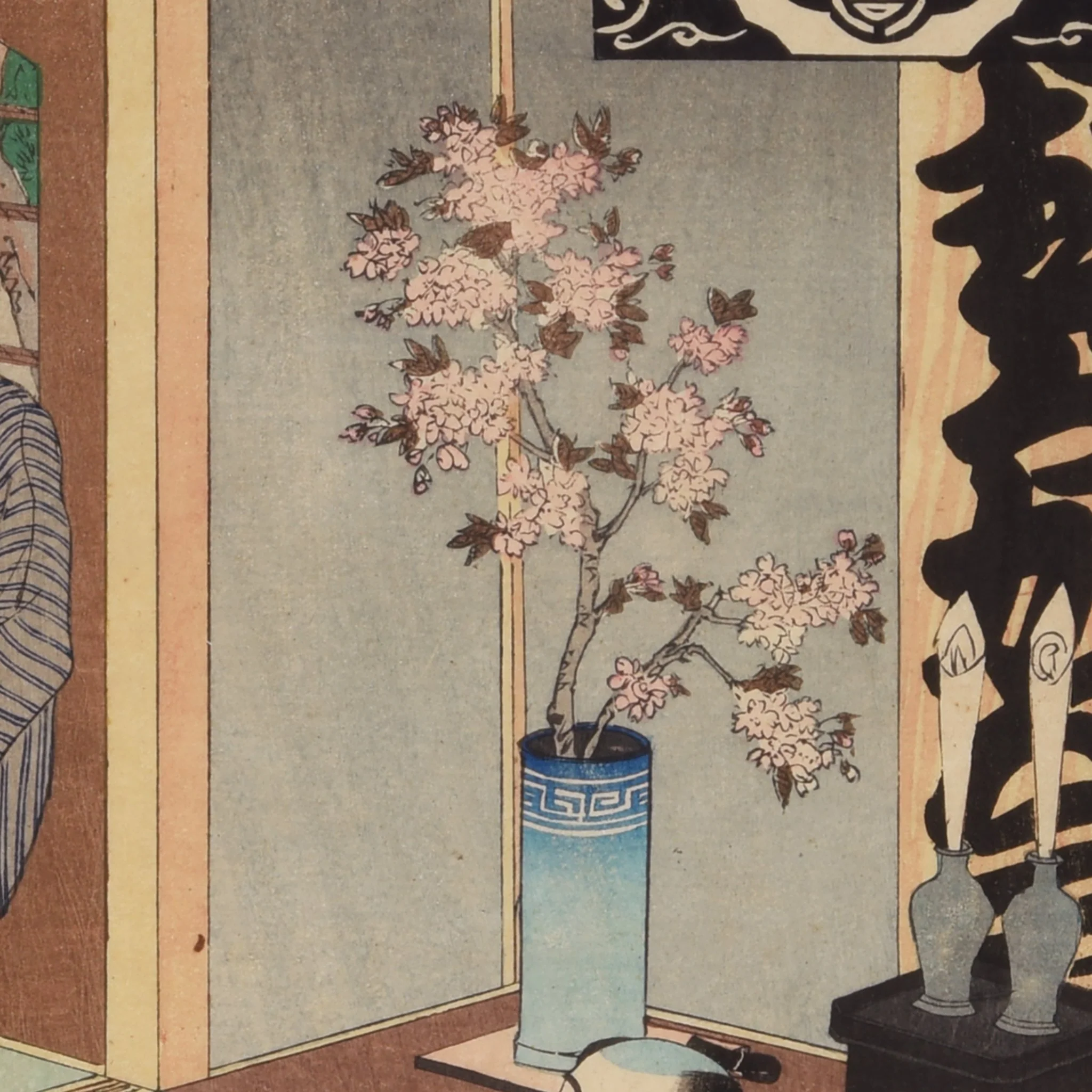 Framed Japanese Woodblock Print By Ginko - 19thC - Image 3