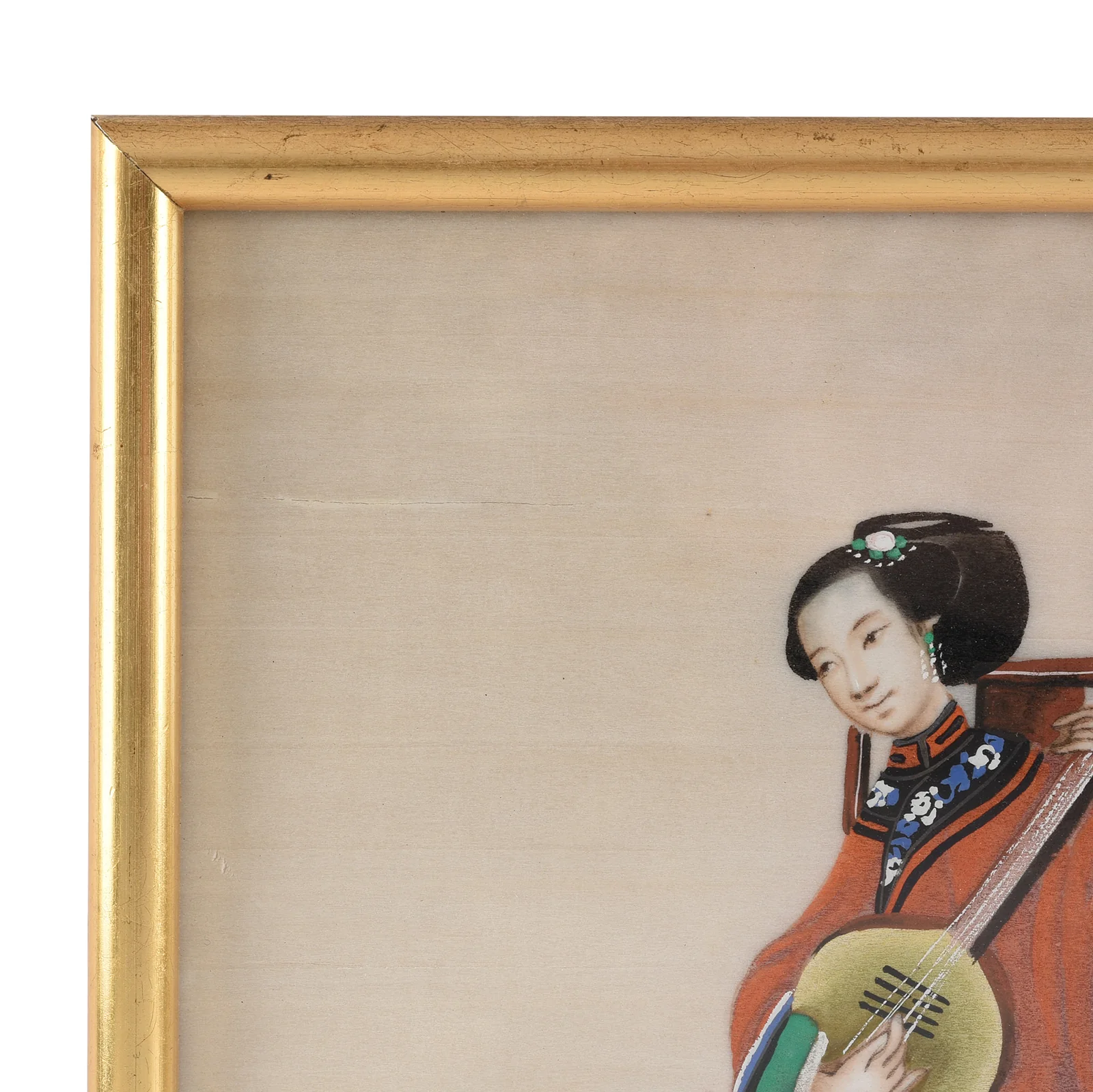 Framed Watercolour Painting of A Musician on Pith Paper - 19th Century - Image 3