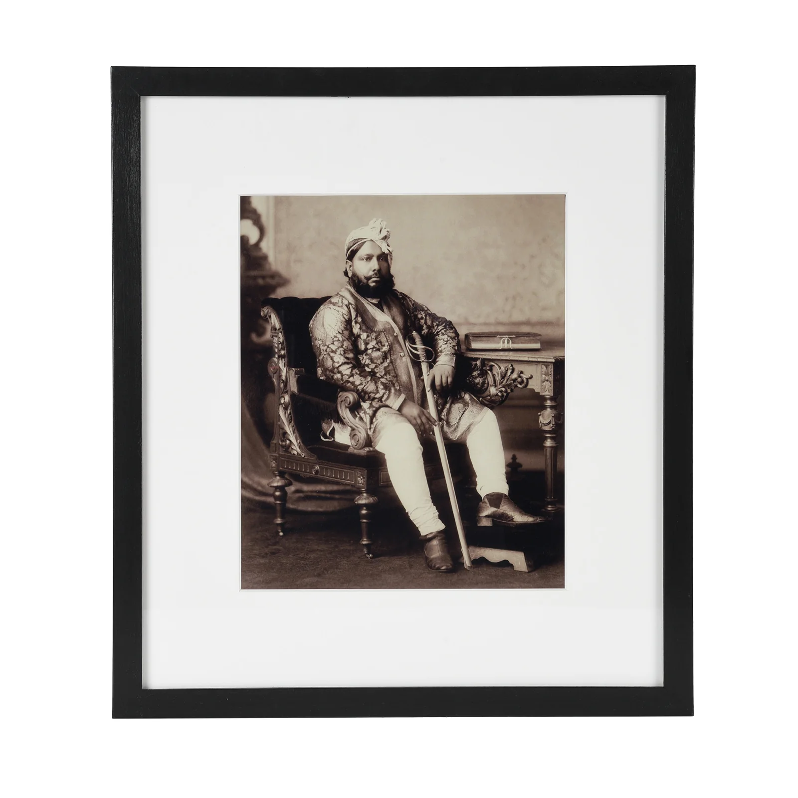 Framed Photograph: Maharaja of Bhurutpore
