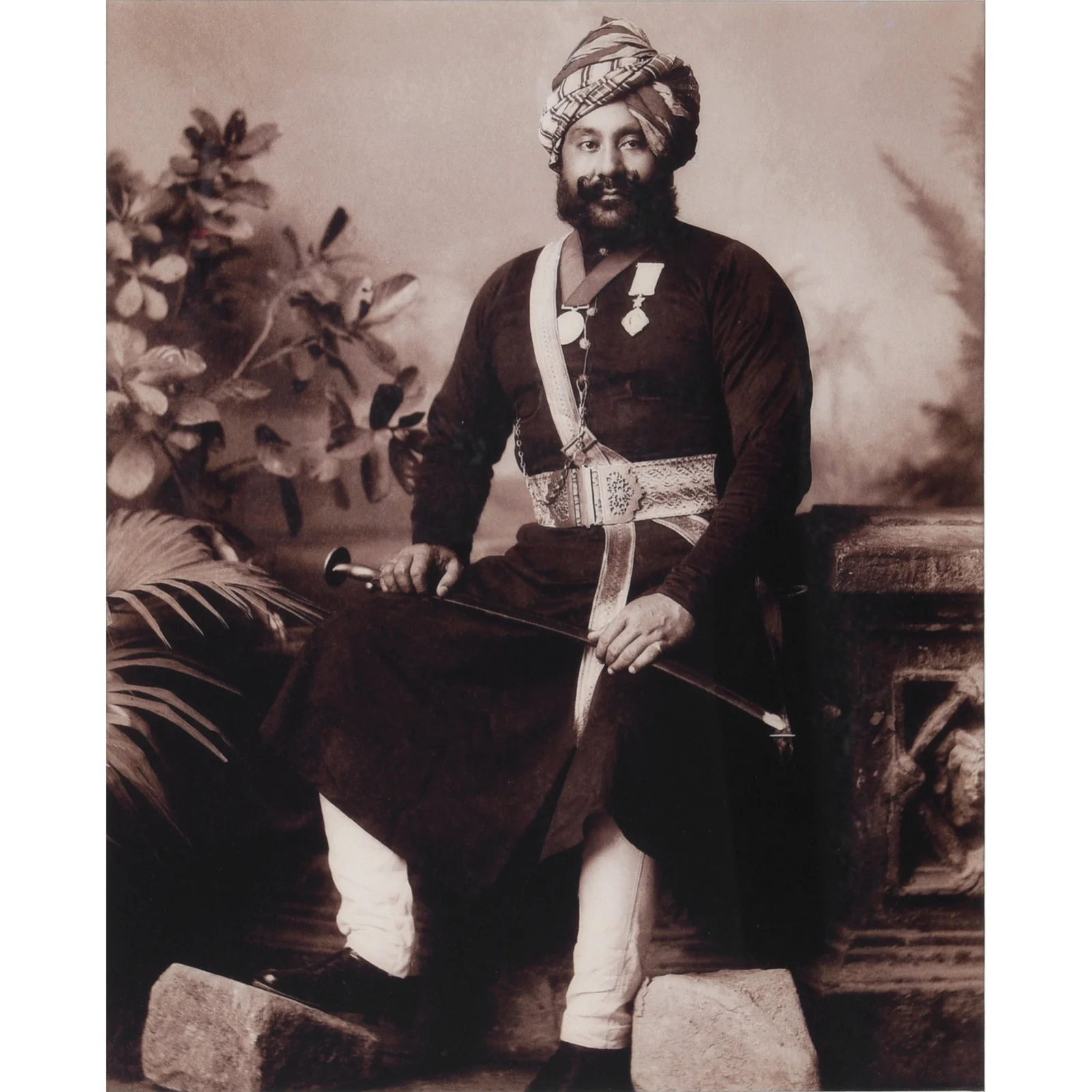 Framed  Photograph: Nawab Obeidullah Khan of Tonk - Image 2