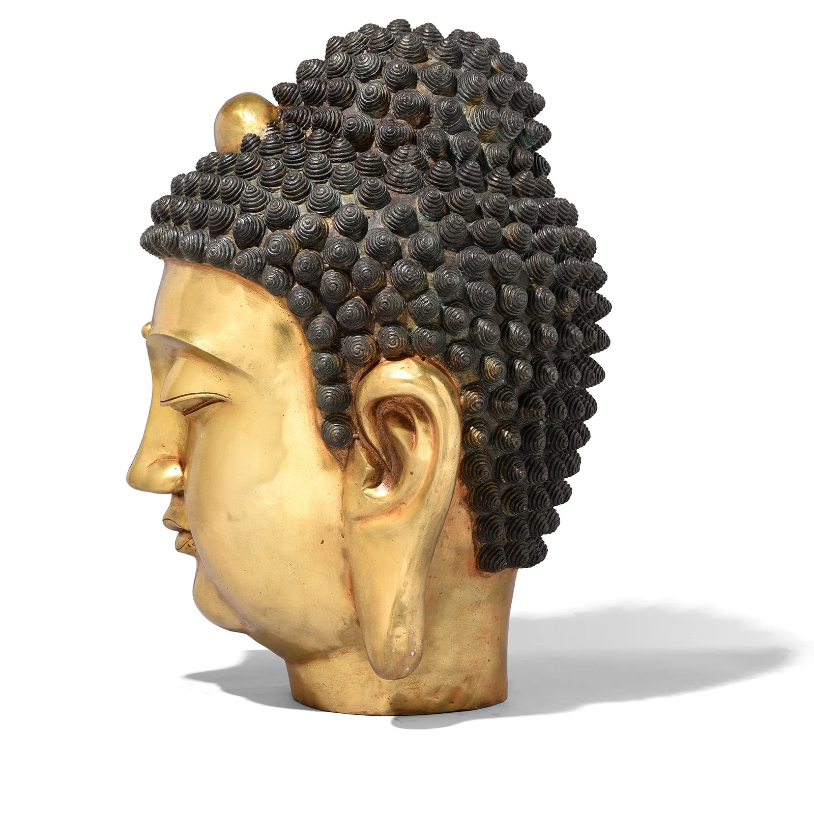 Gilded Brass Head of Lord Buddha - Image 4