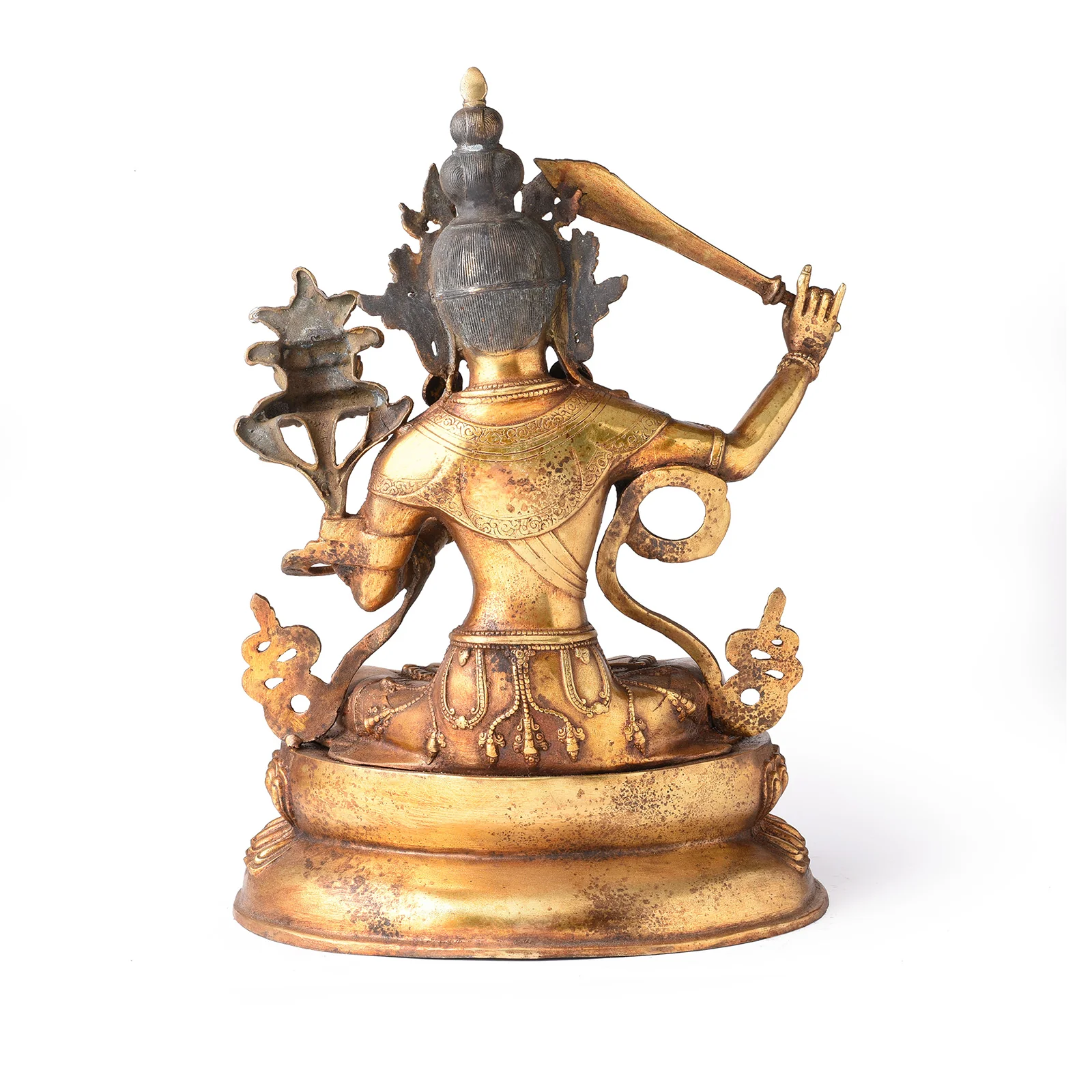 Gilded Bronze Statue Of Manjushri - Image 4