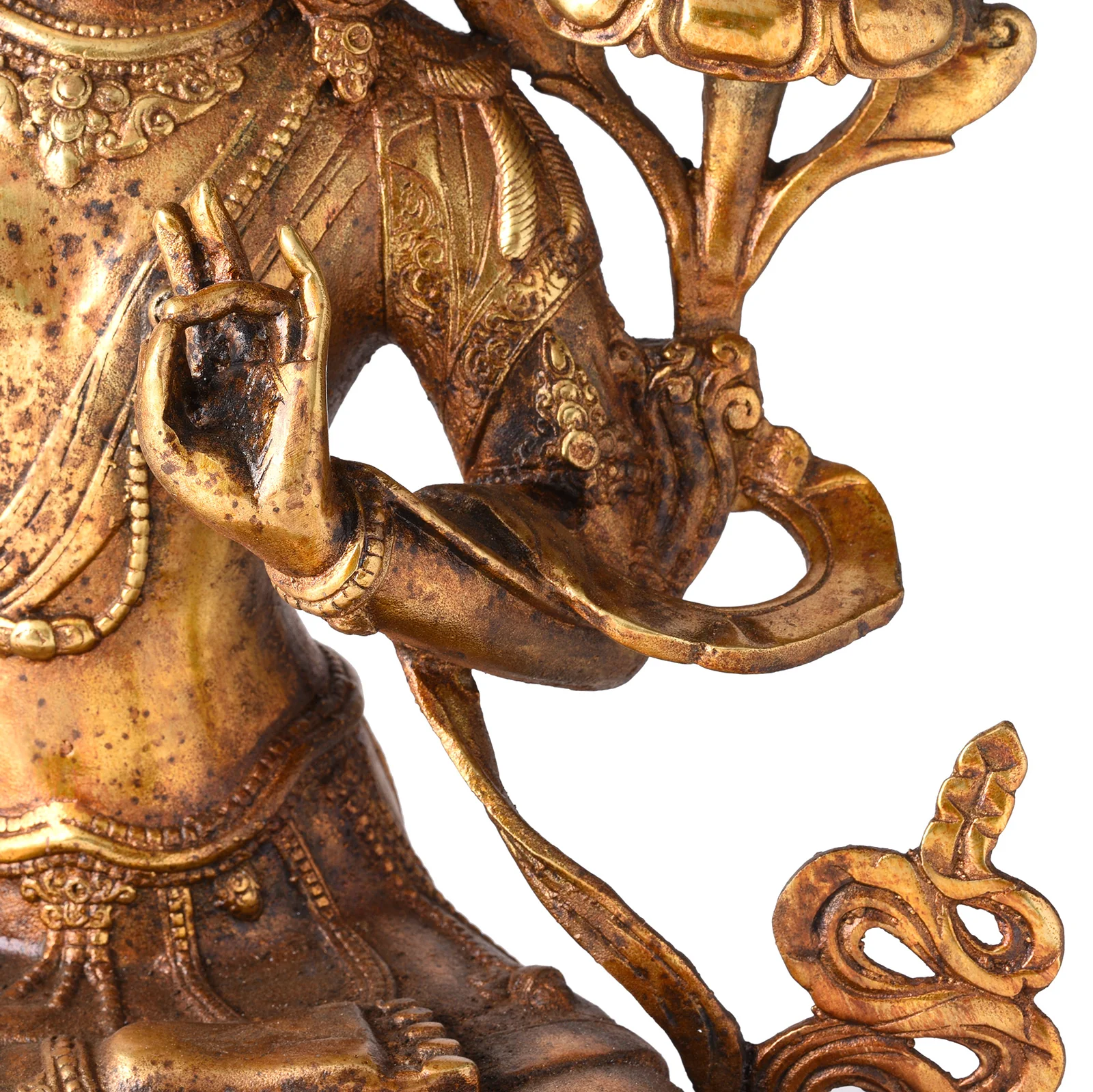 Gilded Bronze Statue Of Manjushri - Image 6
