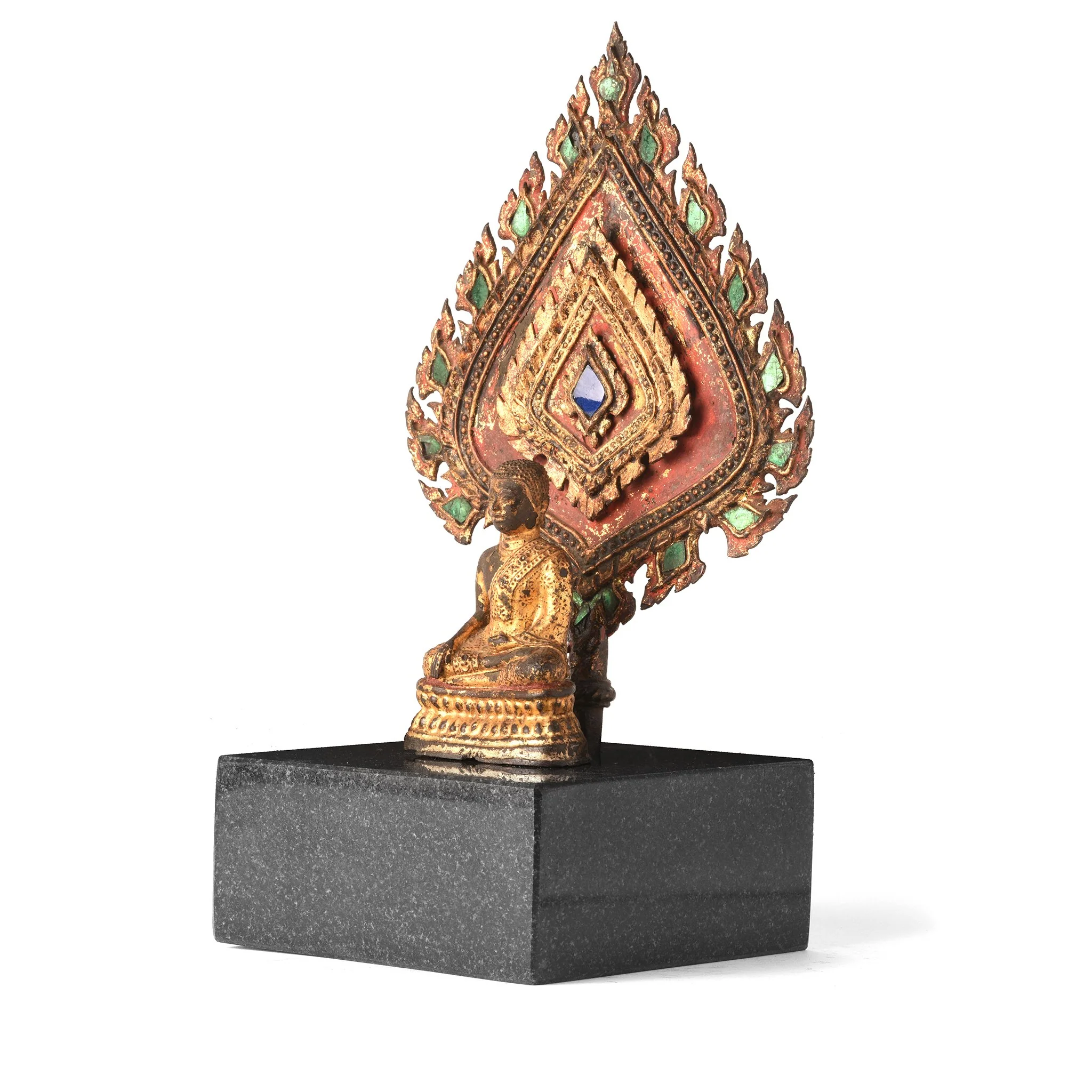 Gilded Bronze Thai Buddha on Stand - Late 18thC - Image 3