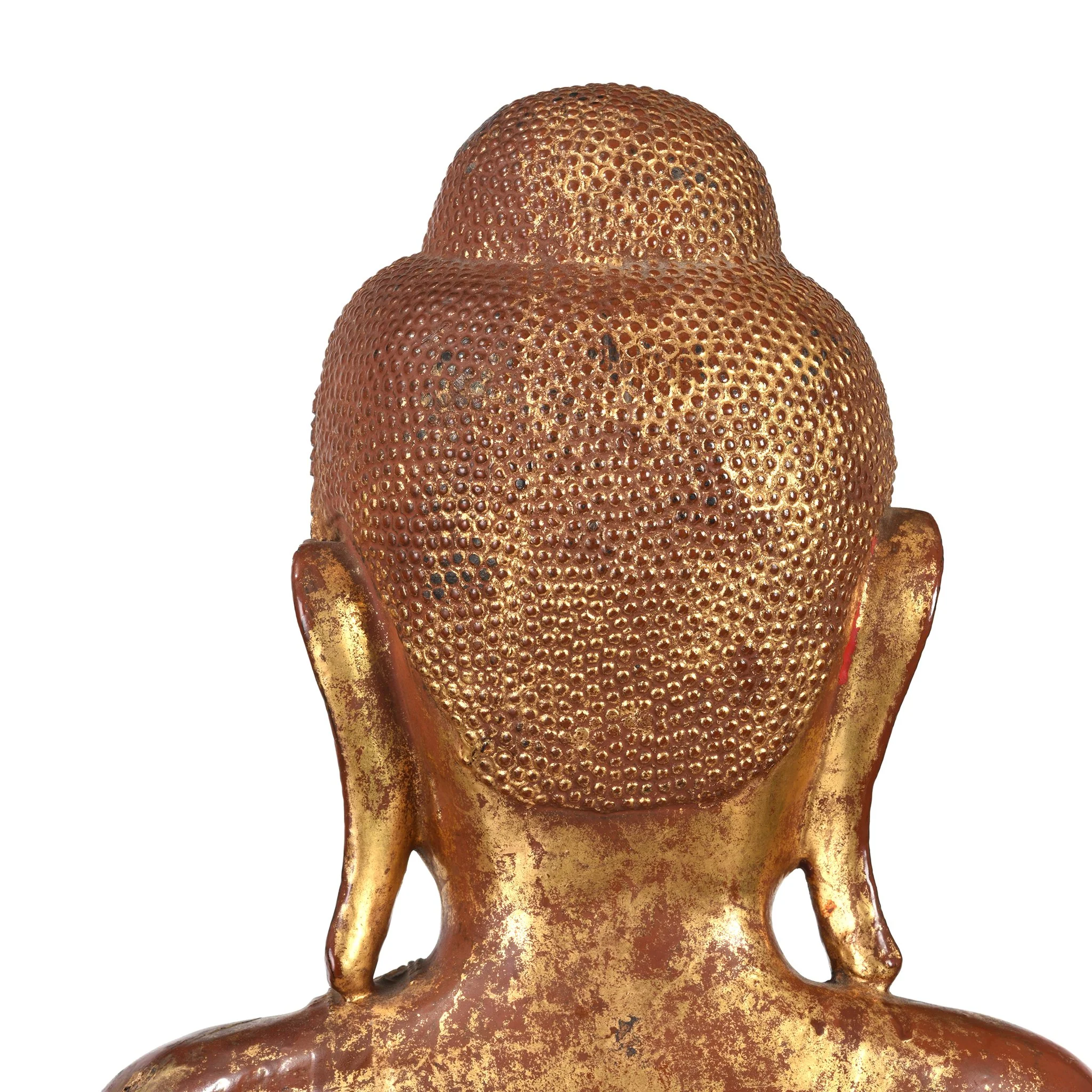 Gilded Teak Burmese Standing Buddha - Early 20thC - Image 7