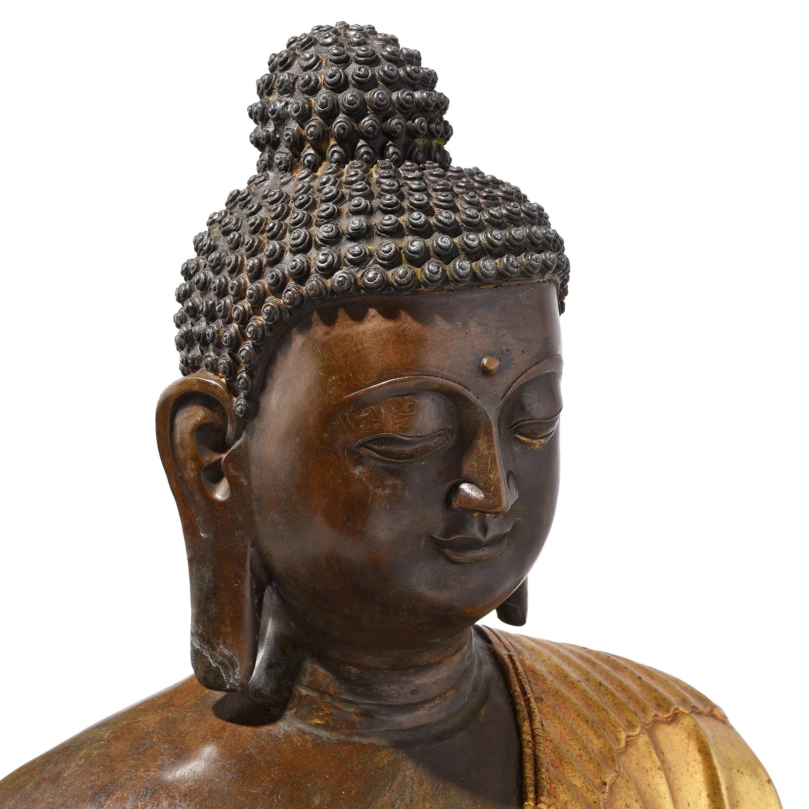 Gilded Statue Of Buddha - Dhyana Mudra - Image 4