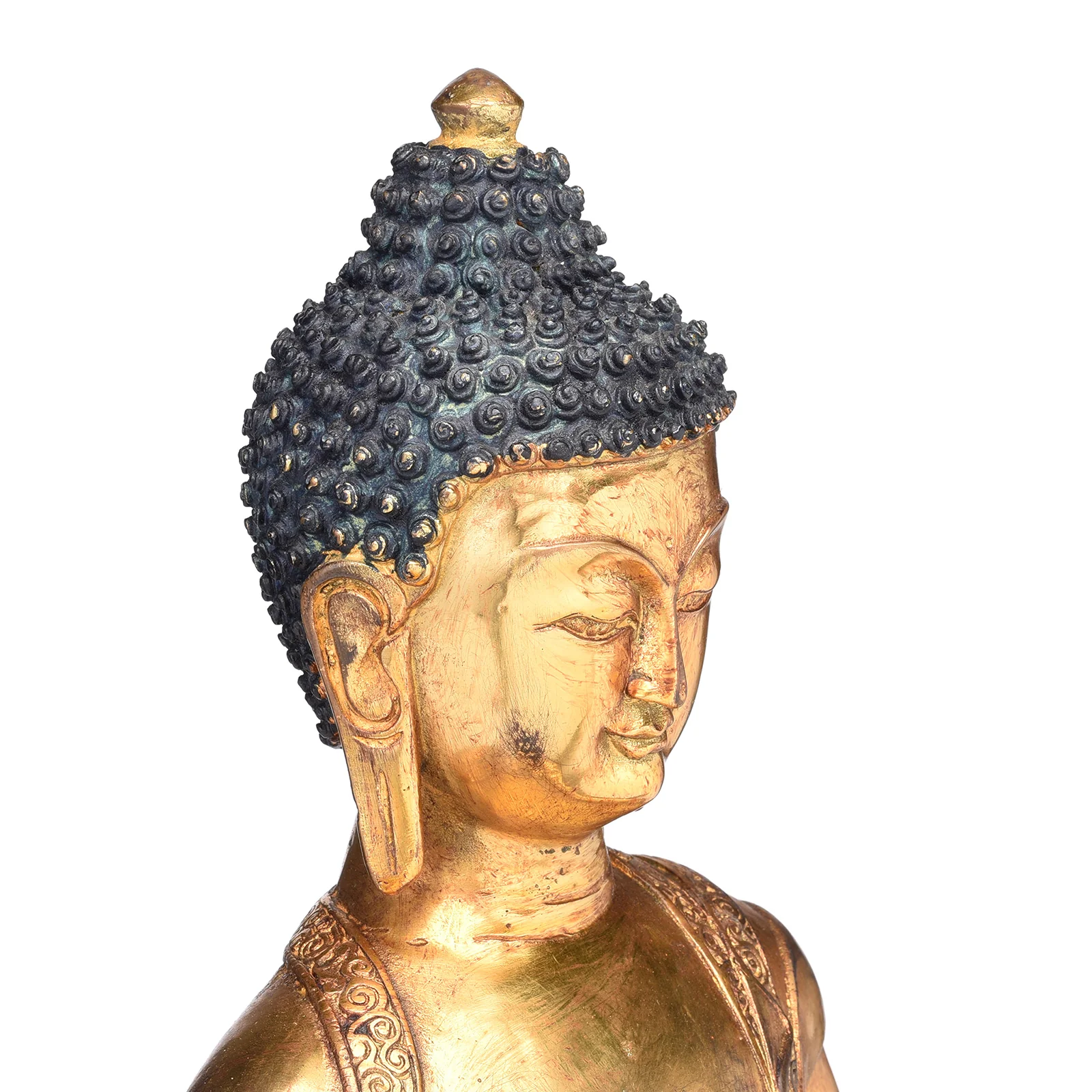 Gilded Statue Of Buddha - Dhyana Mudra Pose - Image 2
