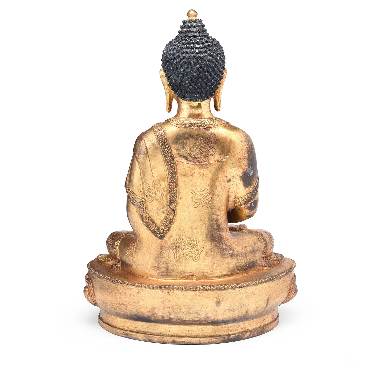 Gilded Statue Of Buddha - Dhyana Mudra Pose - Image 5