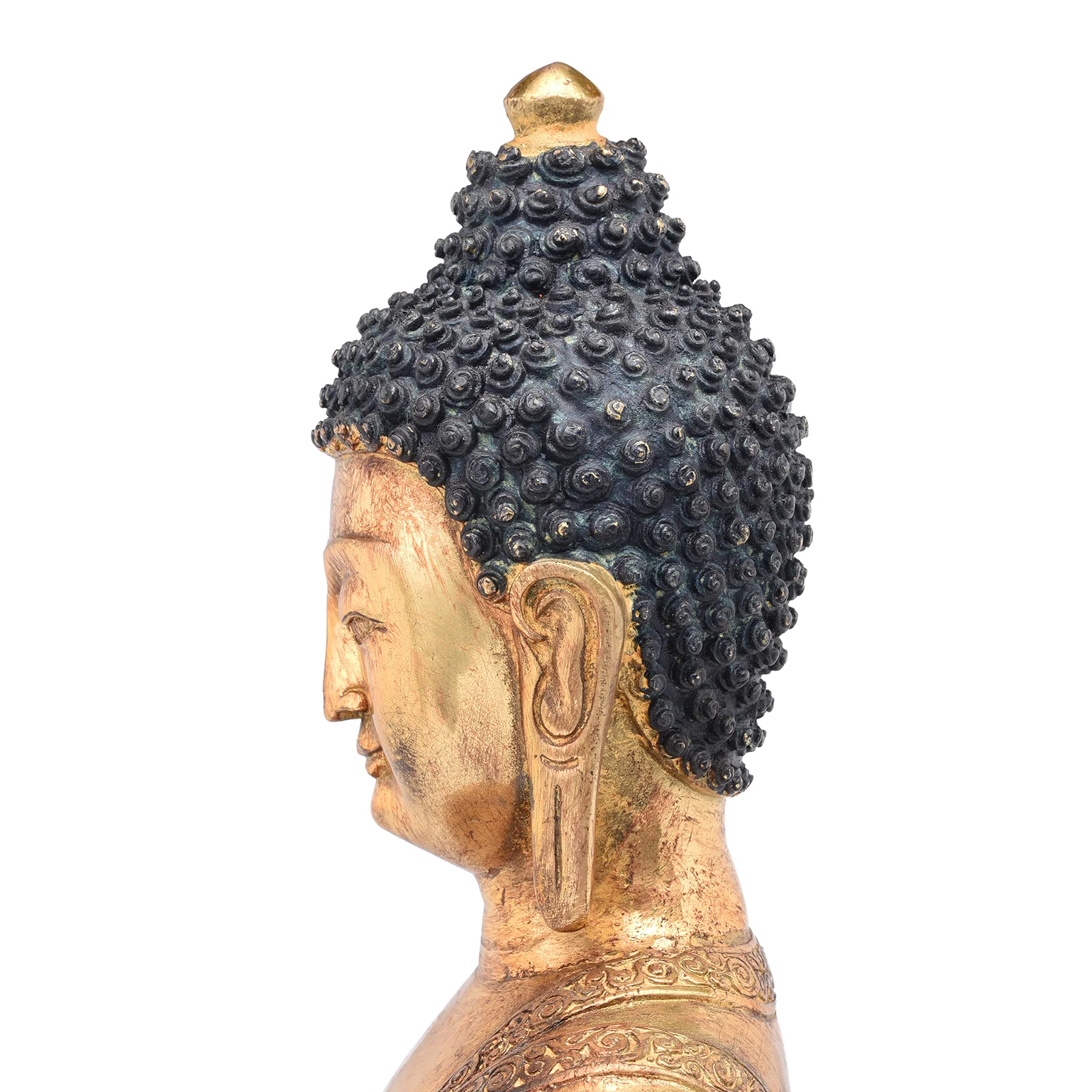 Gilded Statue Of Buddha - Dhyana Mudra Pose - Image 6