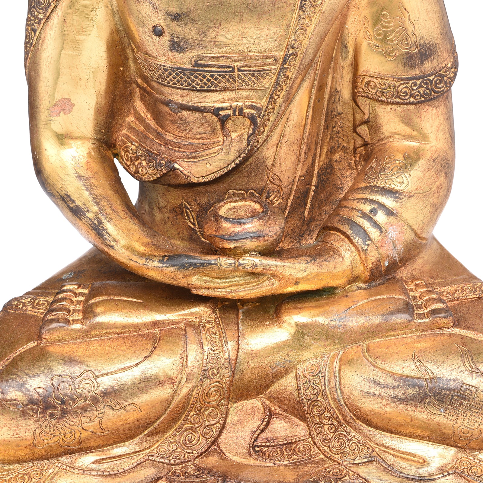 Gilded Statue Of Buddha - Dhyana Mudra Pose - Image 9