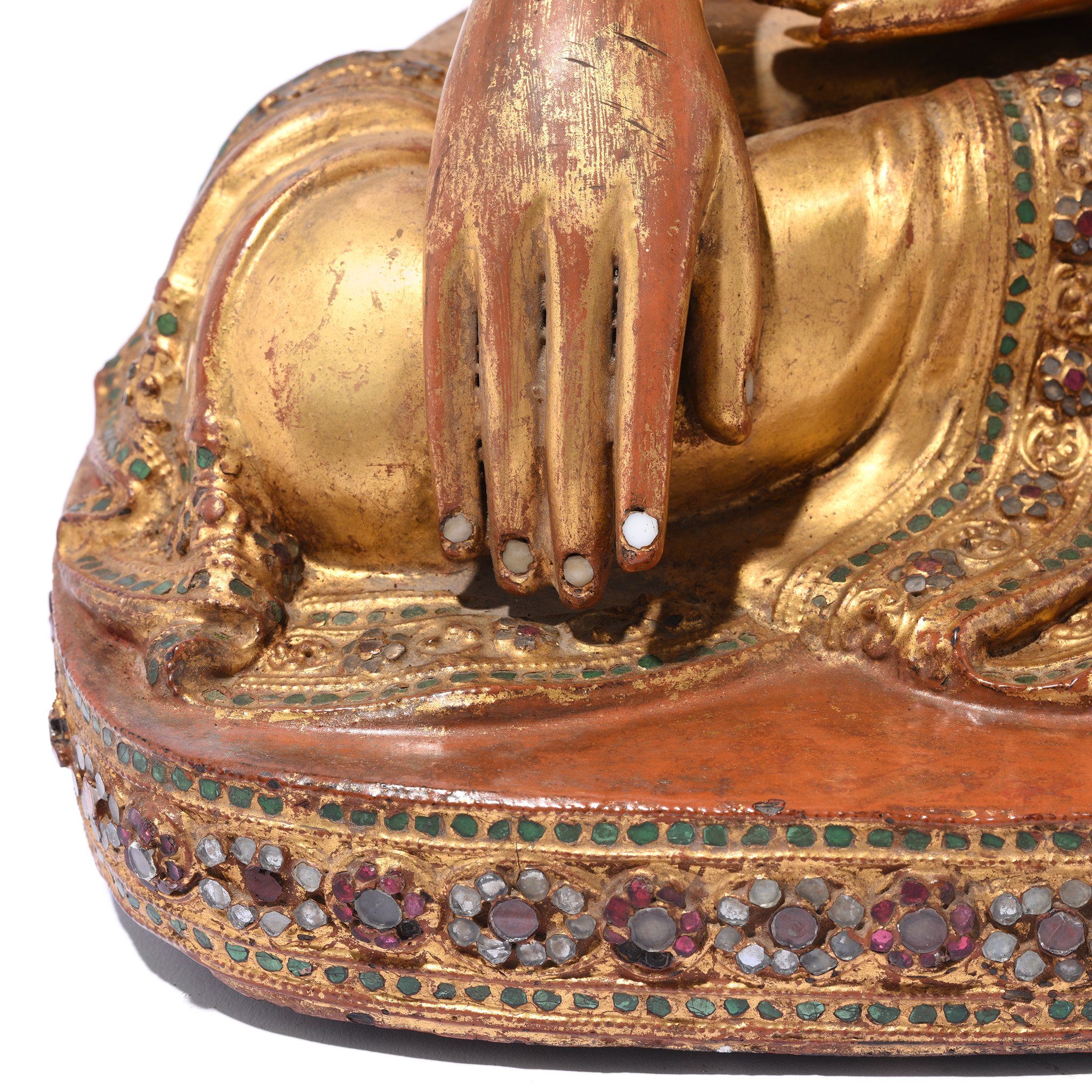 Gilded Teak Burmese Buddha From Mandalay - 19thC - Image 3