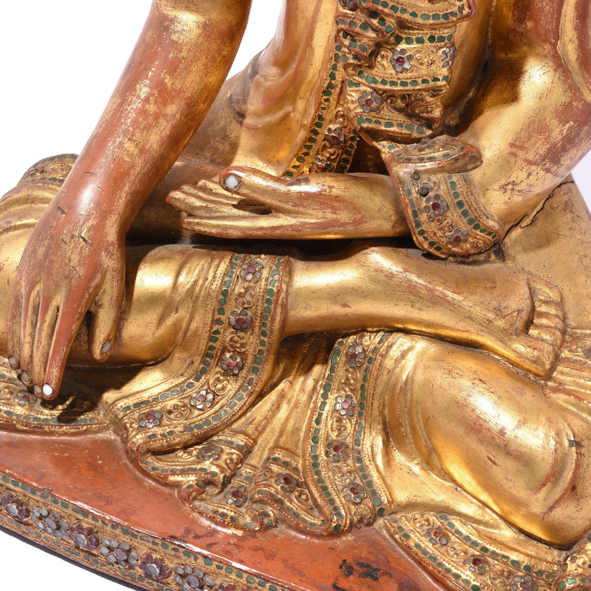 Gilded Teak Burmese Buddha From Mandalay - 19thC - Image 6