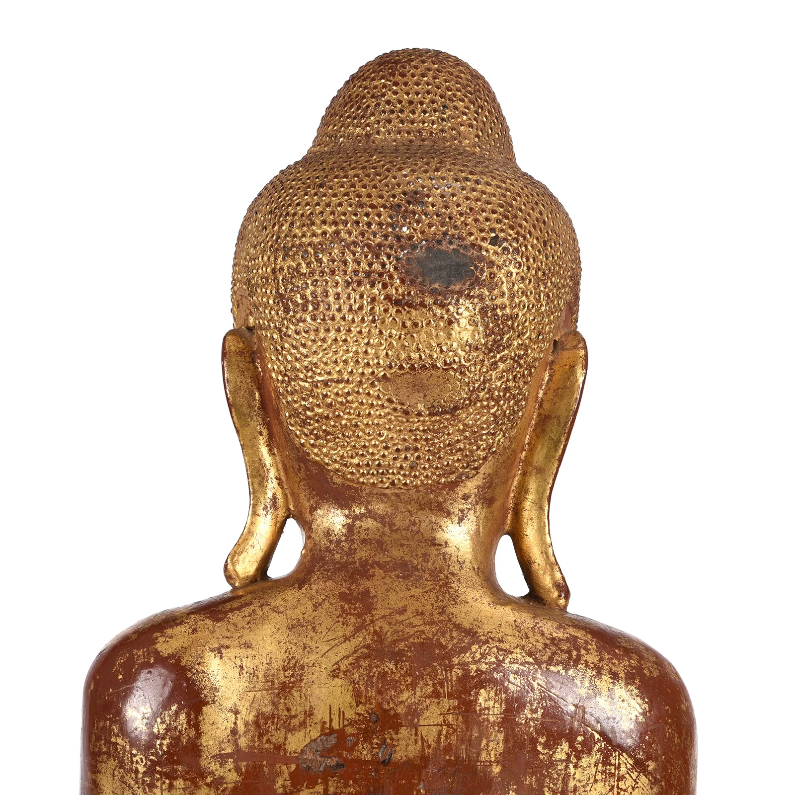 Gilded Teak Standing Mandalay Buddha - Late 19thC - Image 8