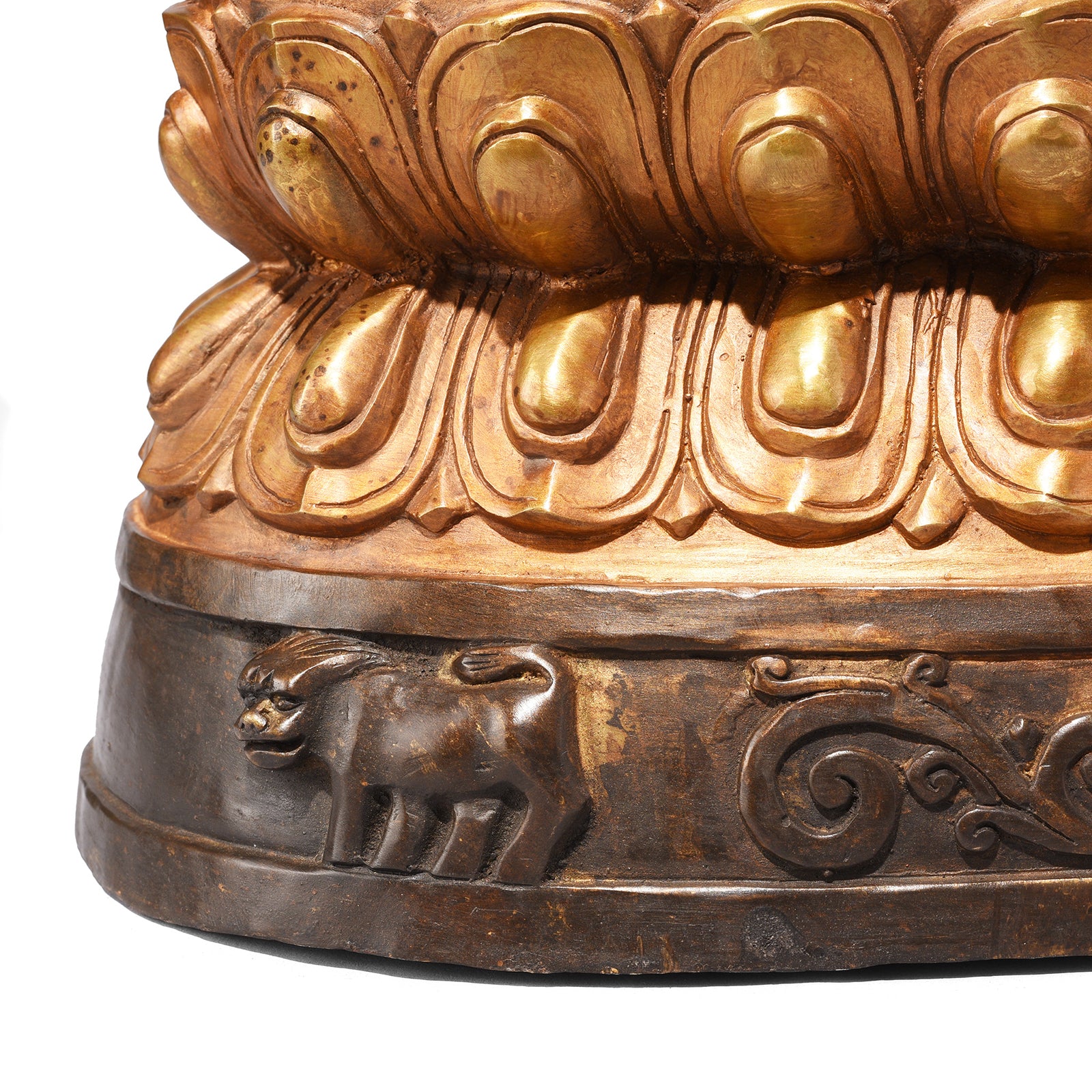 Gilt Bronze Four Armed Chenrezig (Avalokiteśvara) Statue - Image 10