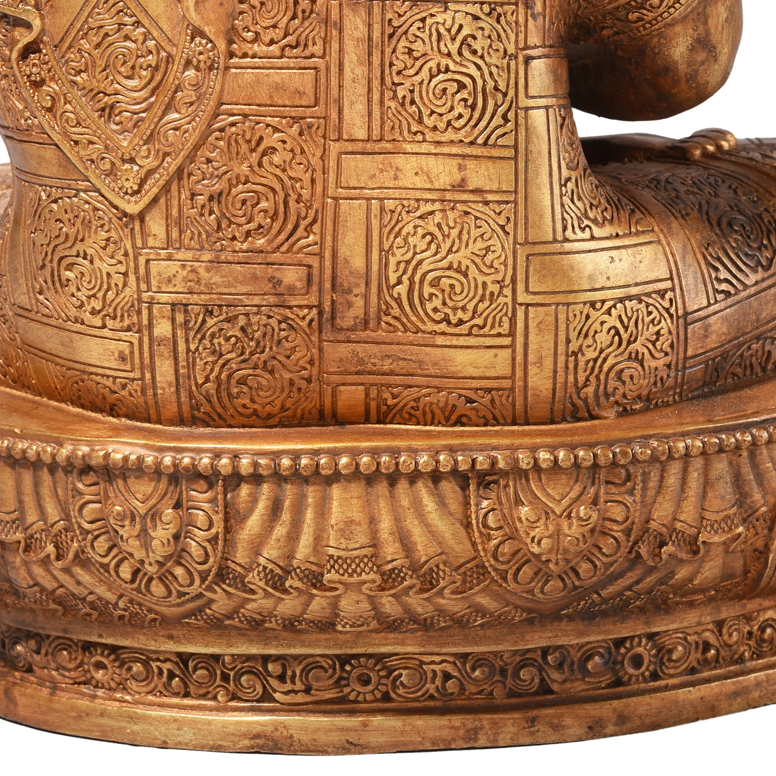 Gilt Brass Sitting Buddha - Dhyana Mudra - Image 9