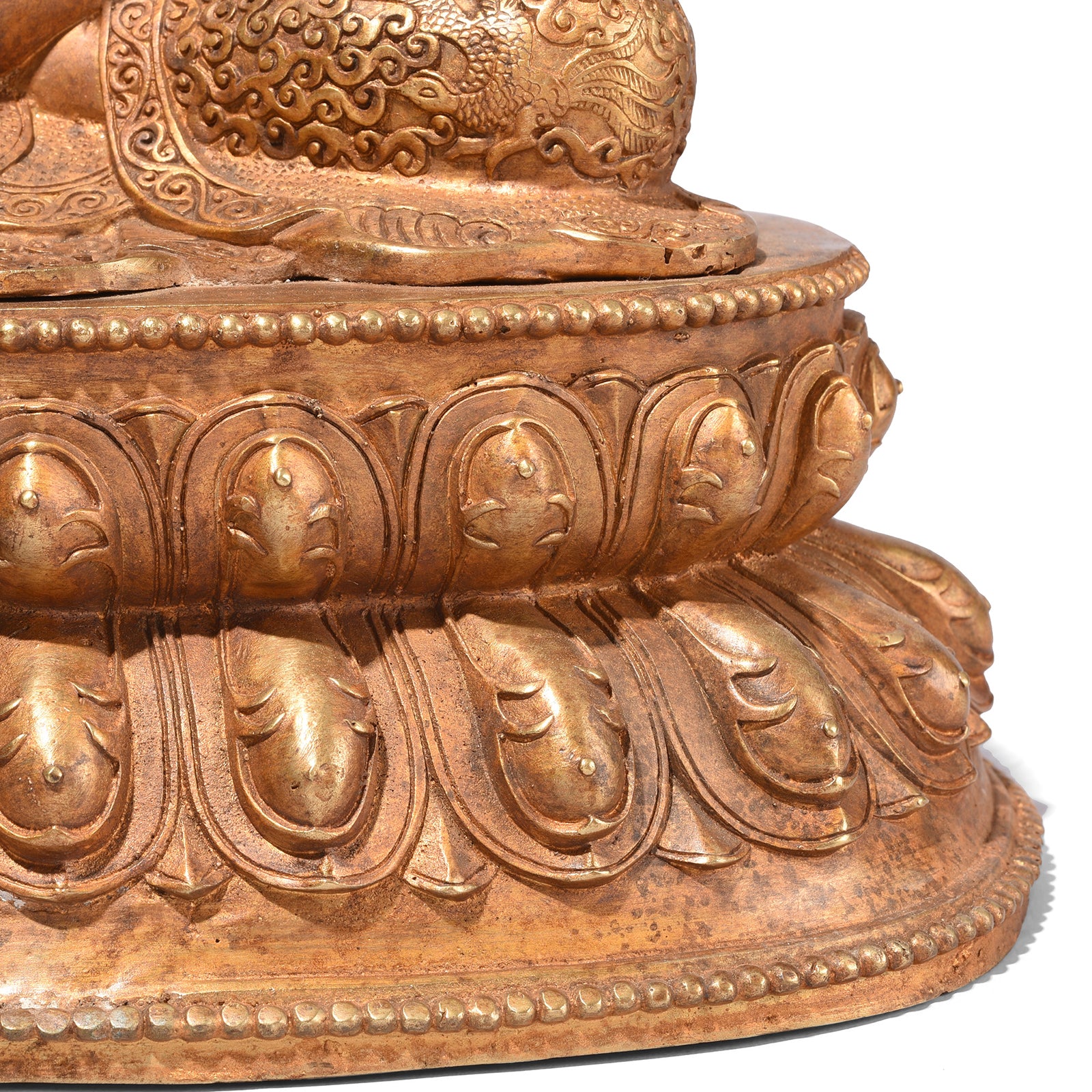 Gilt Brass Sitting Buddha Statue - Bhumisparsha Mudra - Image 5