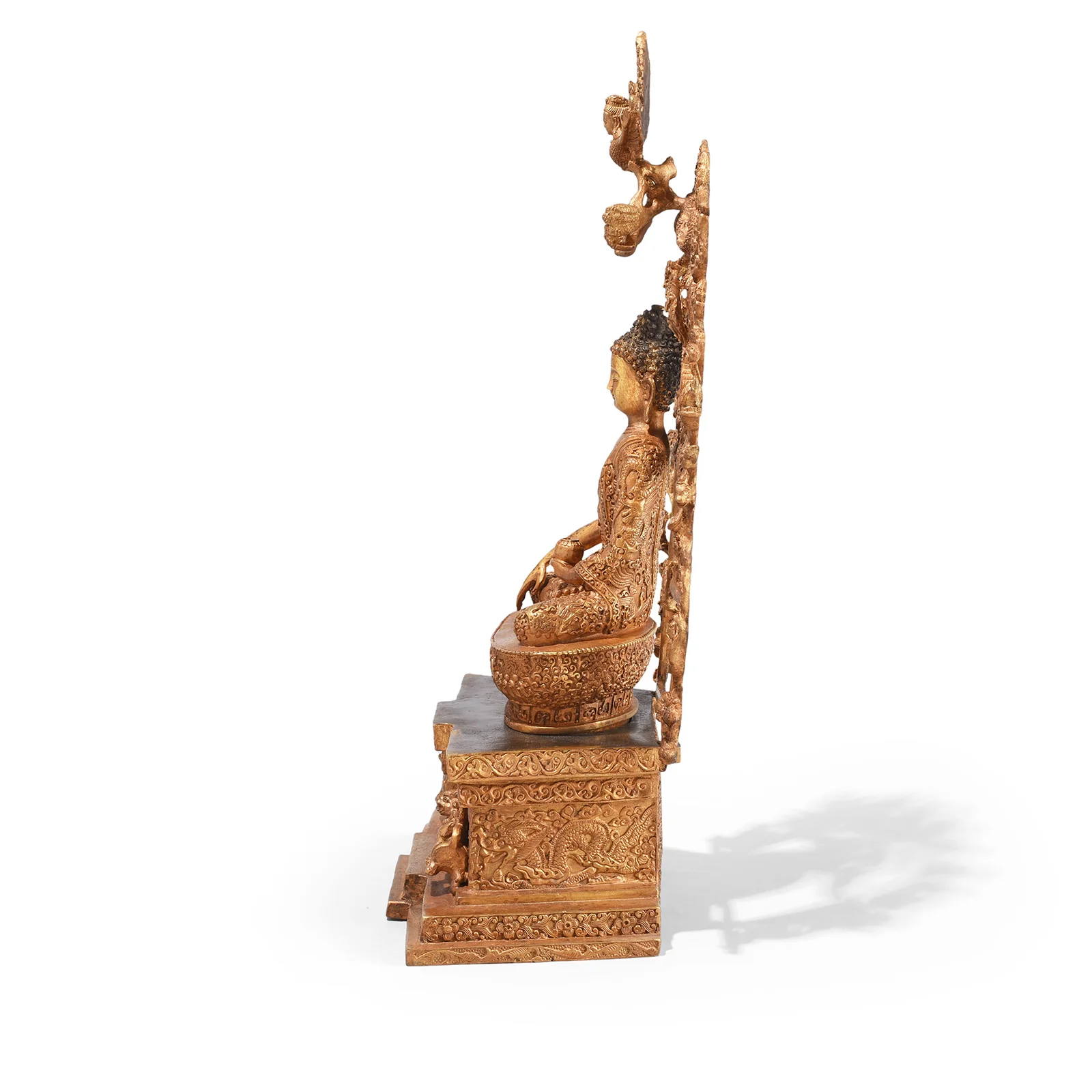 Gilt Bronze Nepalese Buddha Statue - Bhumisparsha Mudra - Image 10
