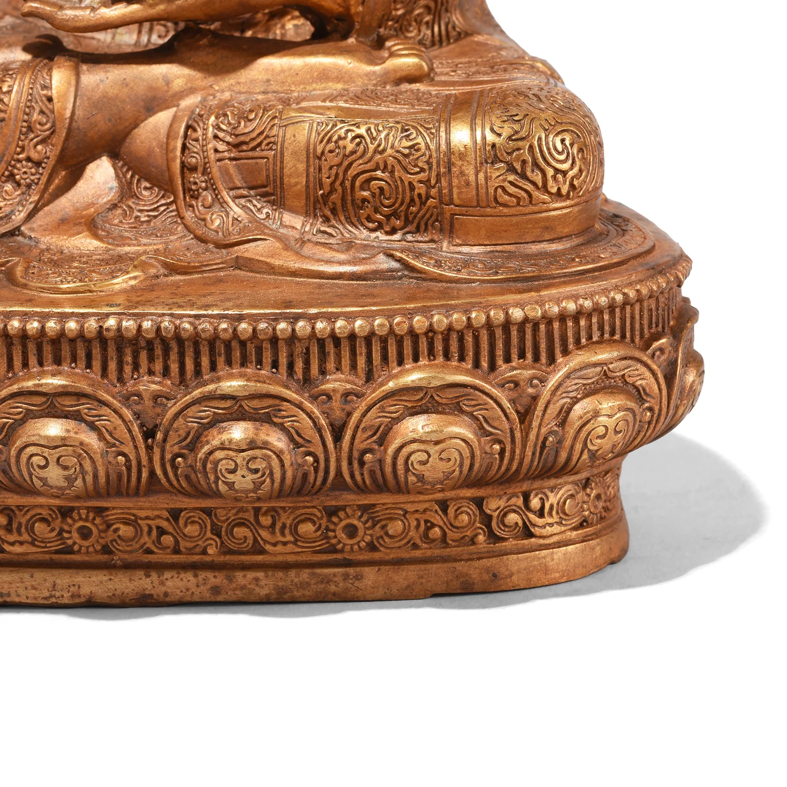 Gilt Brass Sitting Buddha Statue - Bhumisparsha Mudra - Image 7