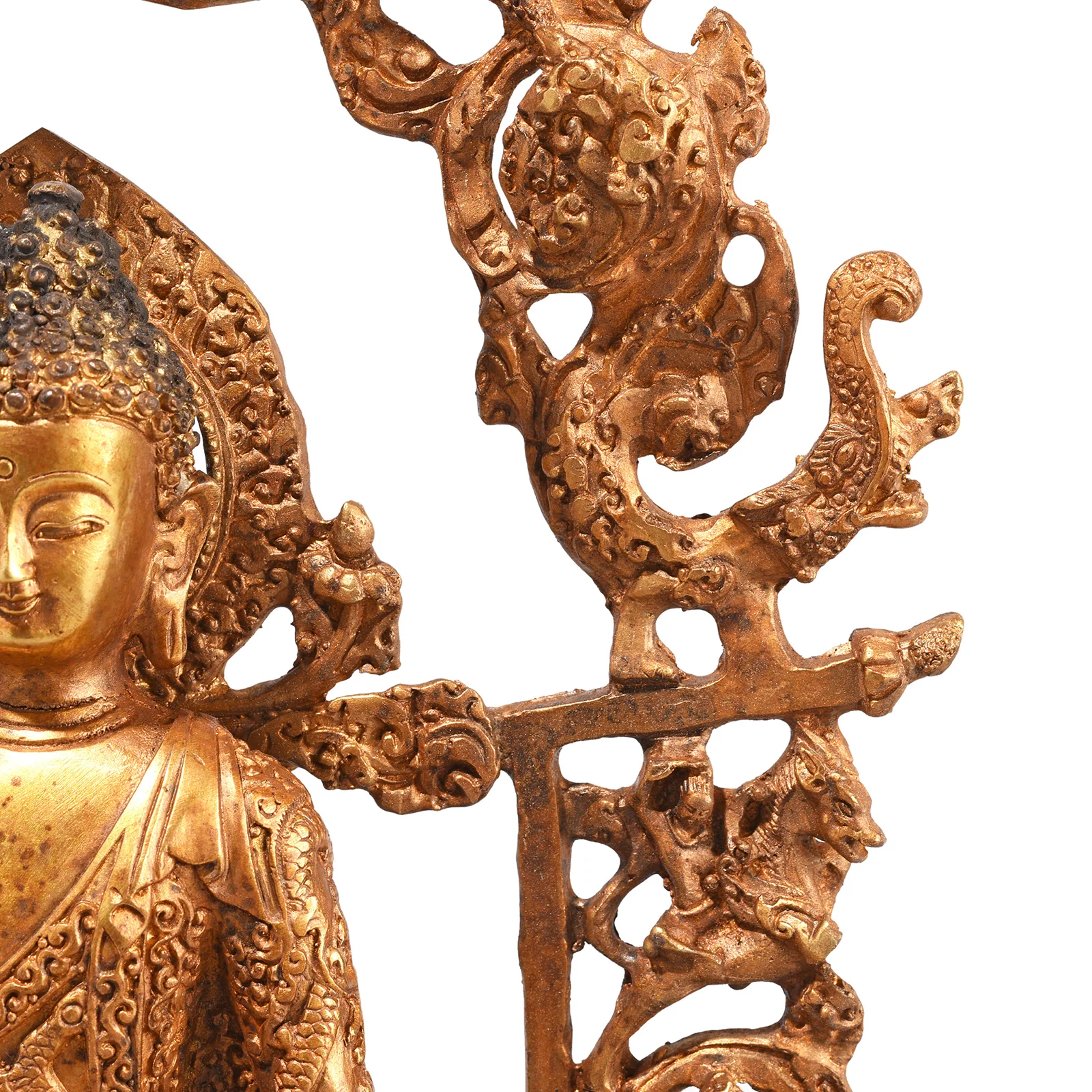 Gilt Bronze Nepalese Buddha Statue - Bhumisparsha Mudra - Image 6