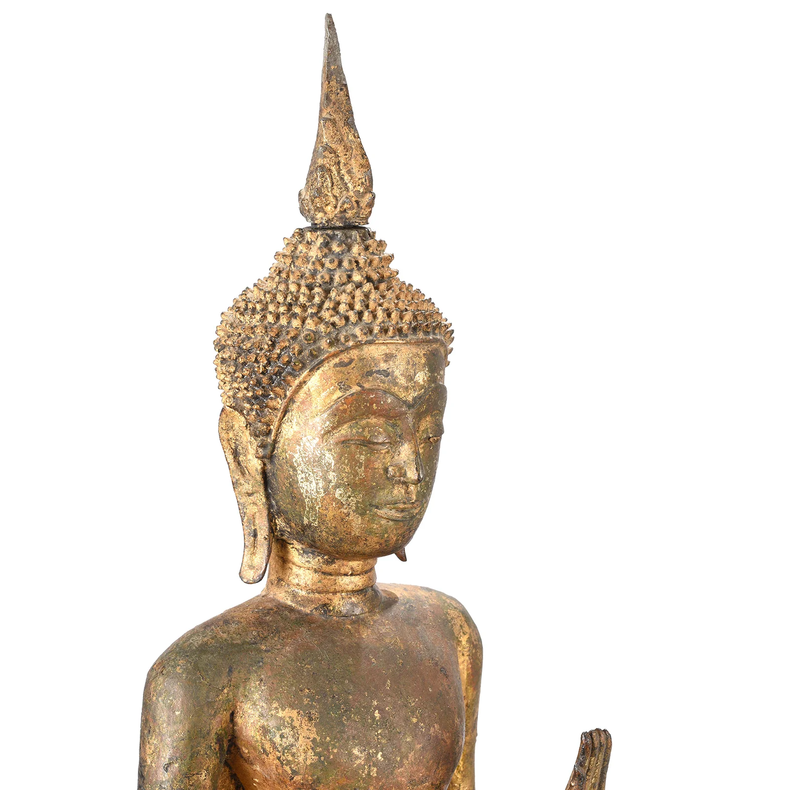 Gilt Bronze Thai Standing Buddha - Early Rattanakosin - Image 3