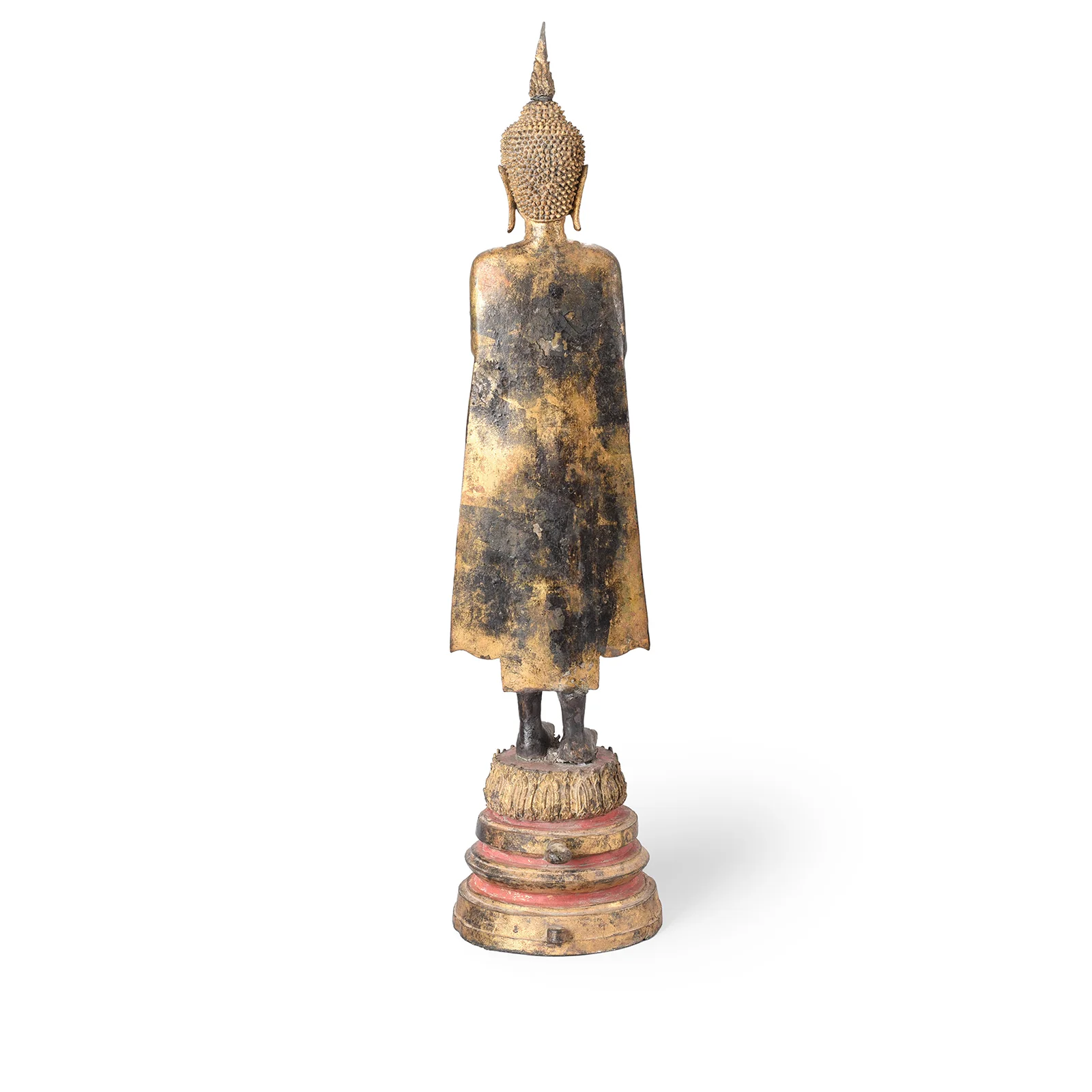 Gilt Bronze Thai Standing Buddha - Early Rattanakosin - Image 6