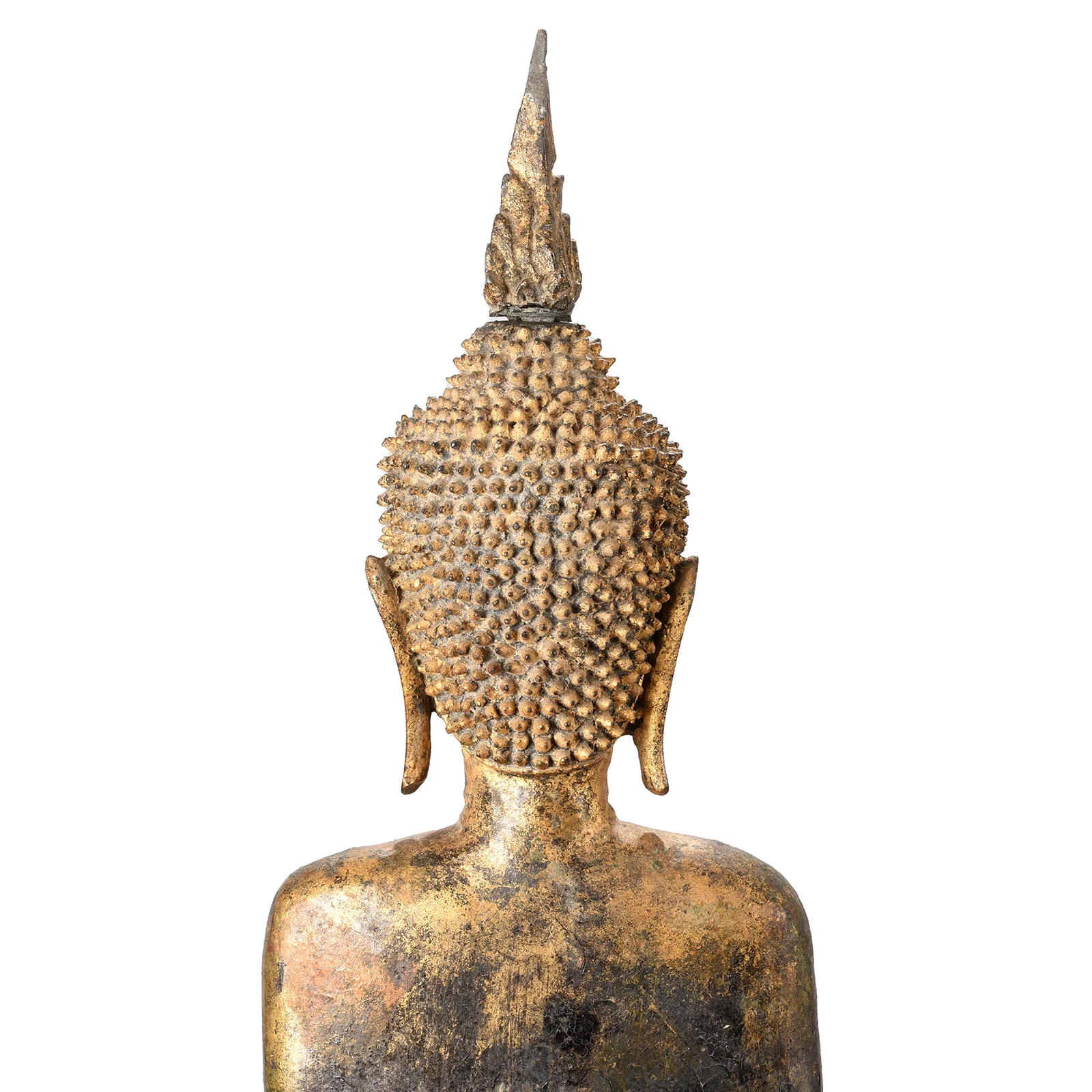 Gilt Bronze Thai Standing Buddha - Early Rattanakosin - Image 9