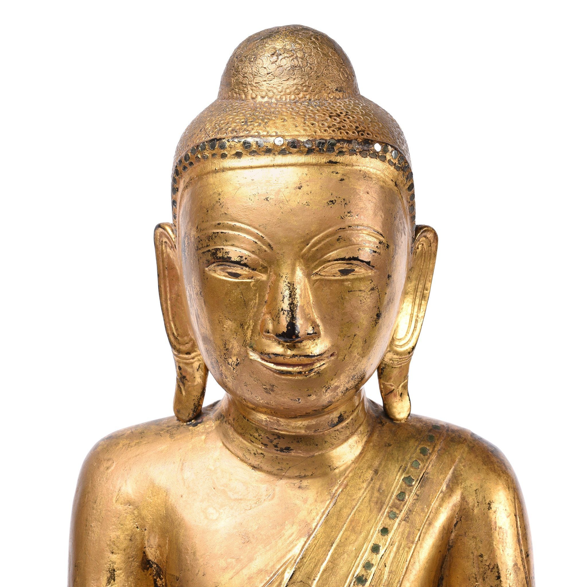 Gilt Burmese Sitting Buddha - 19thC - Image 4