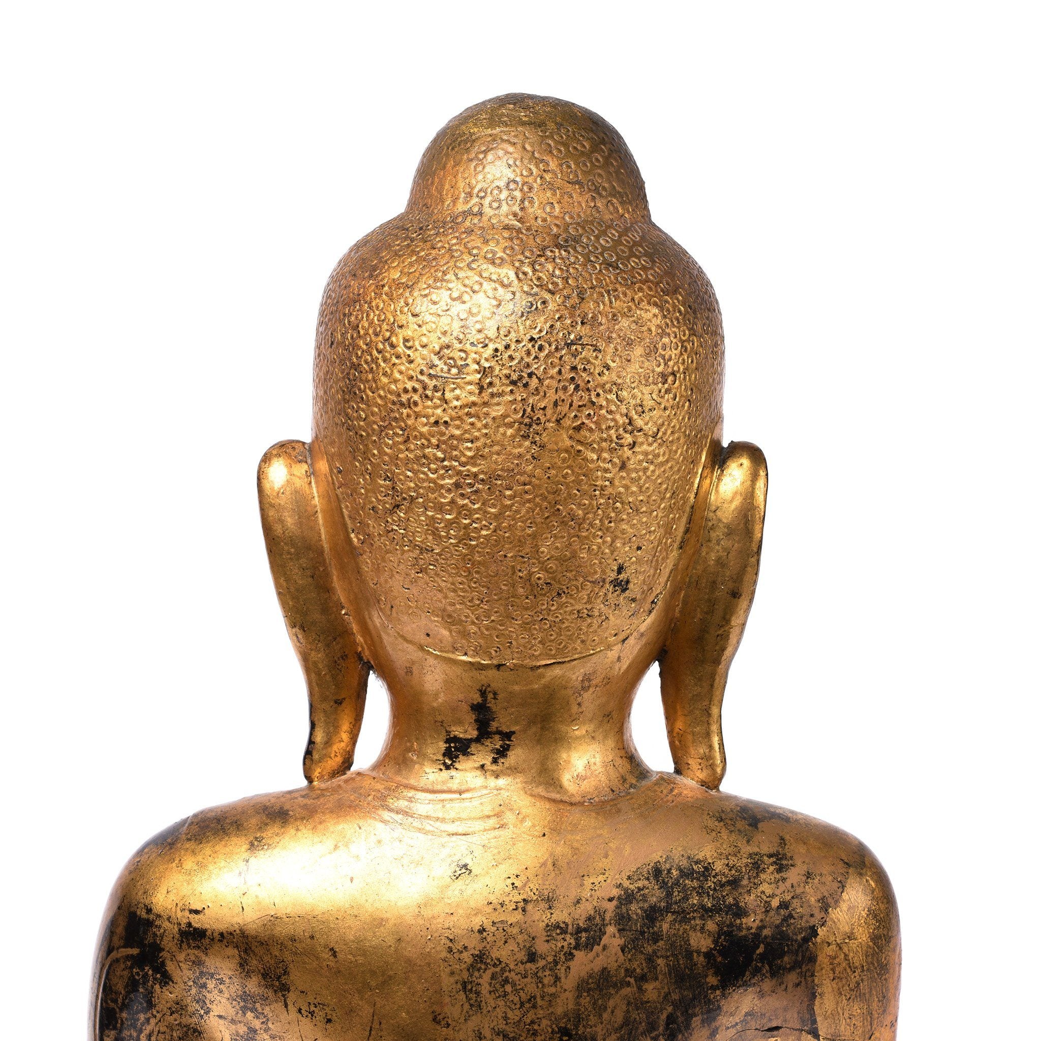 Gilt Burmese Sitting Buddha - 19thC - Image 7