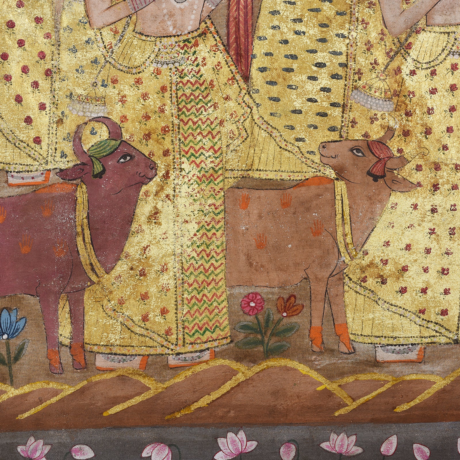 Painted Pichwai From Nathdwara Rajasthan - Ca 1900 - Image 6