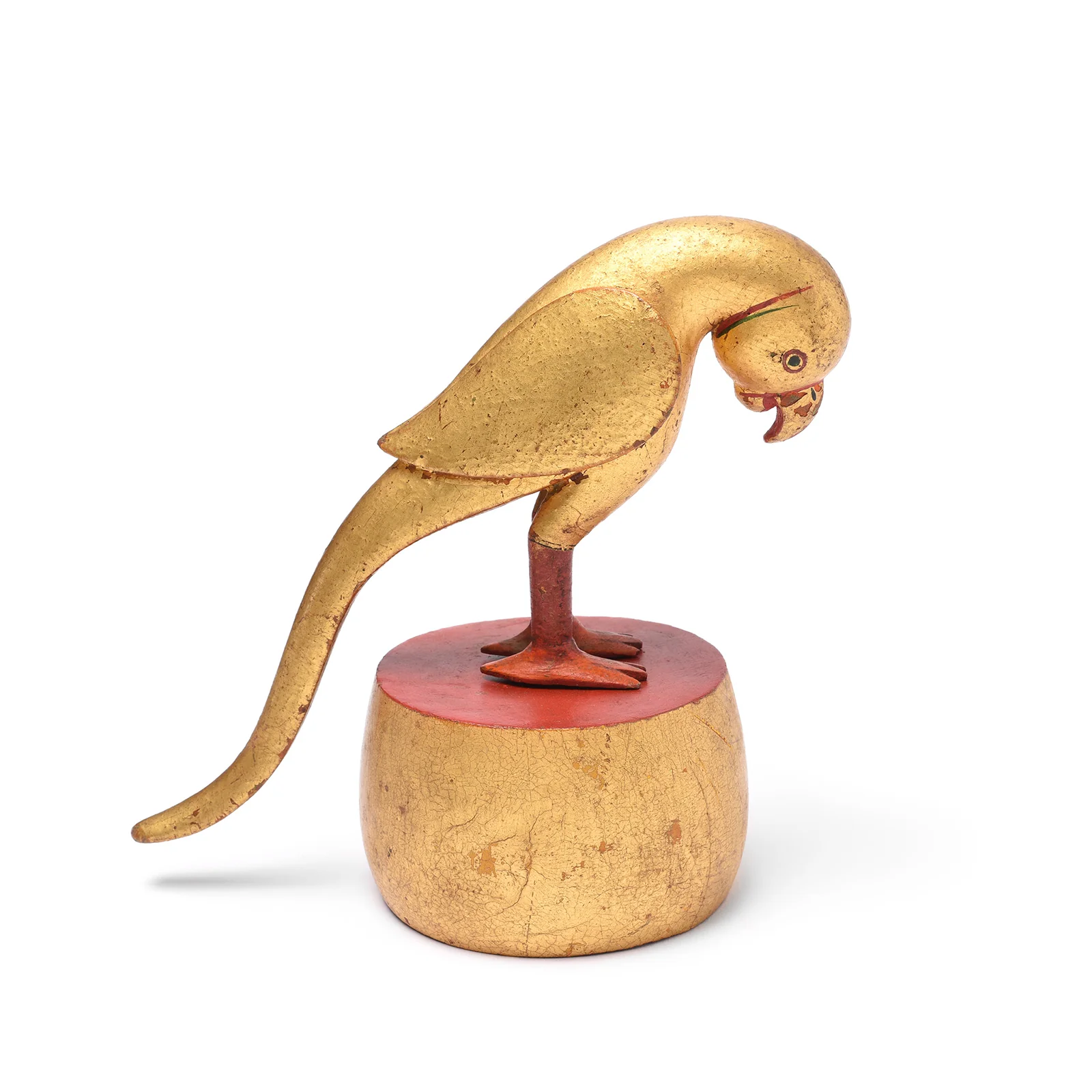 Gilt Teak Parrot From Bikaner - Circa 1920
