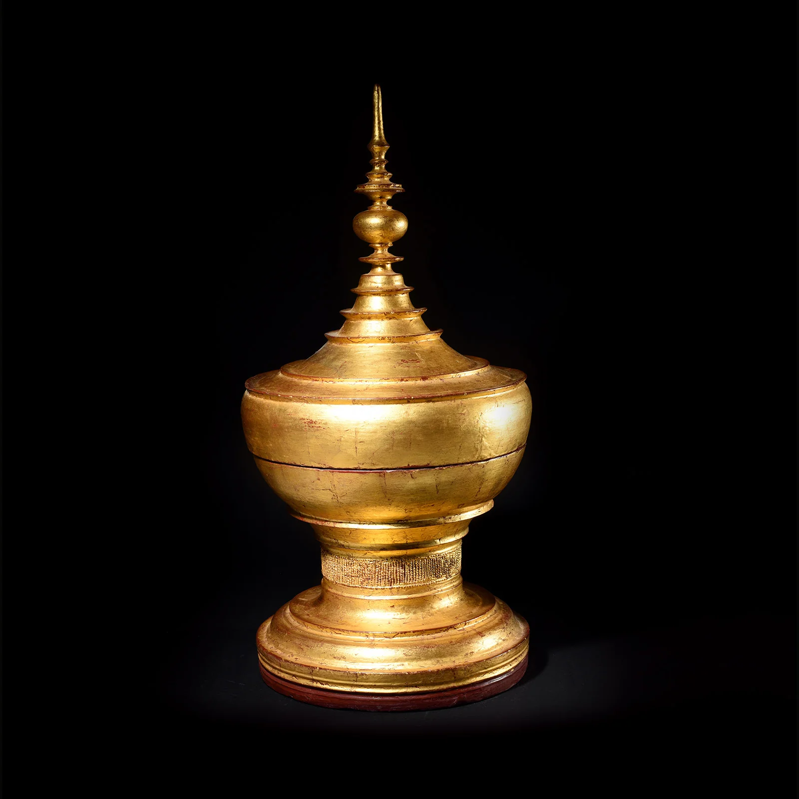 Gilt Burmese Hsun-Ok Bowl on Stand - Late 19th Century - Image 3