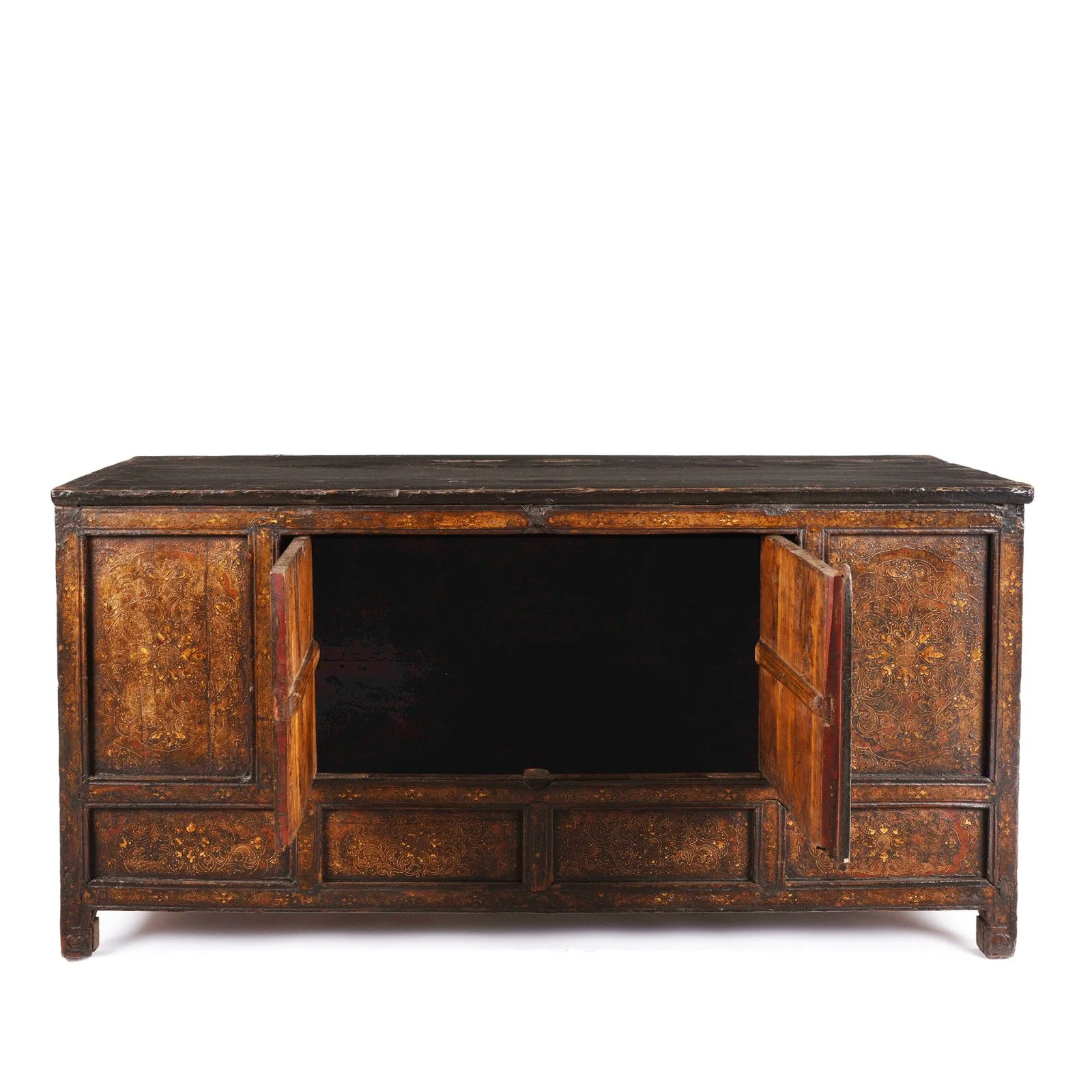 Gilt Painted Tibetan Altar Cabinet - 19th Century - Image 4