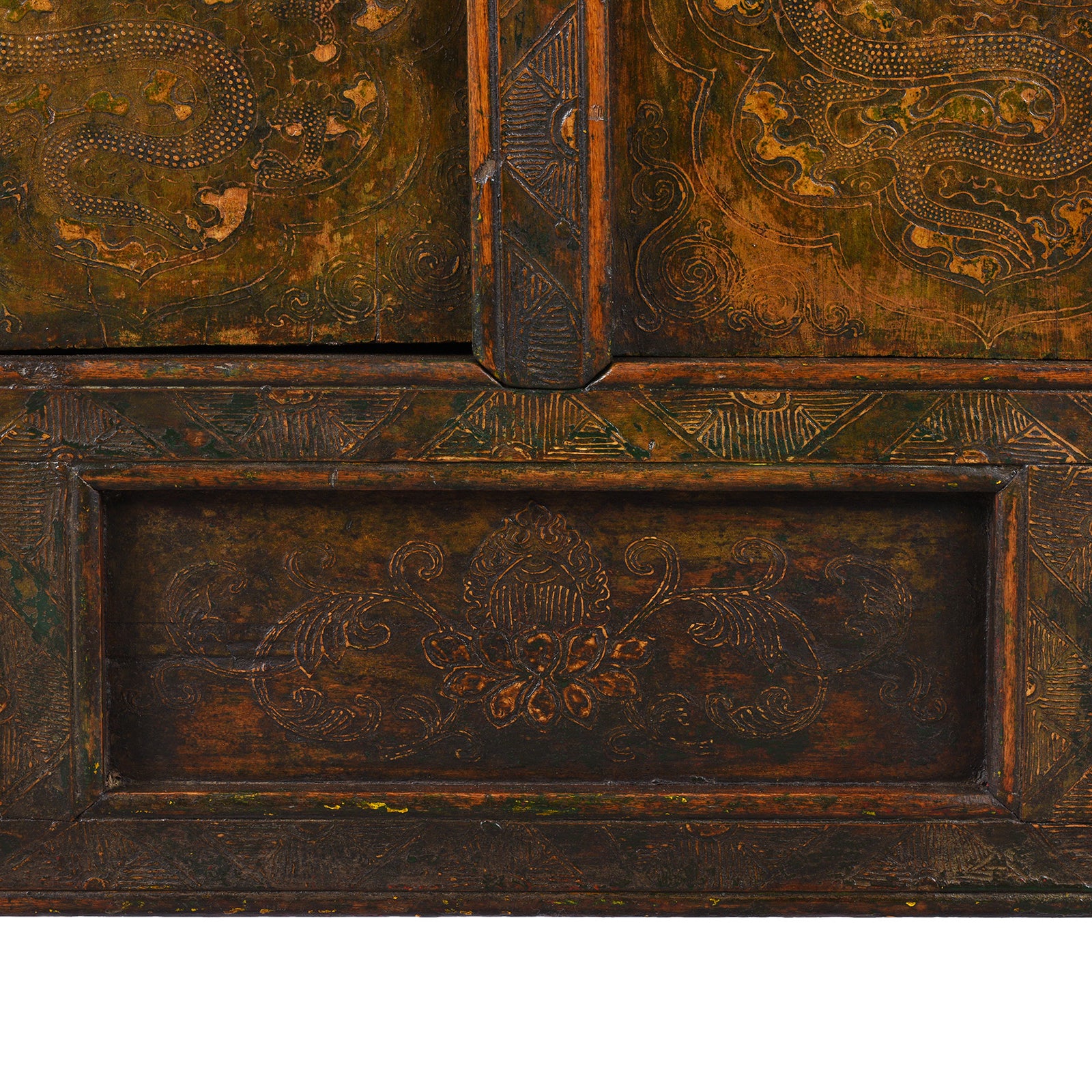 Gilt Painted Tibetan Altar Cabinet - Late 19th Century - Image 10