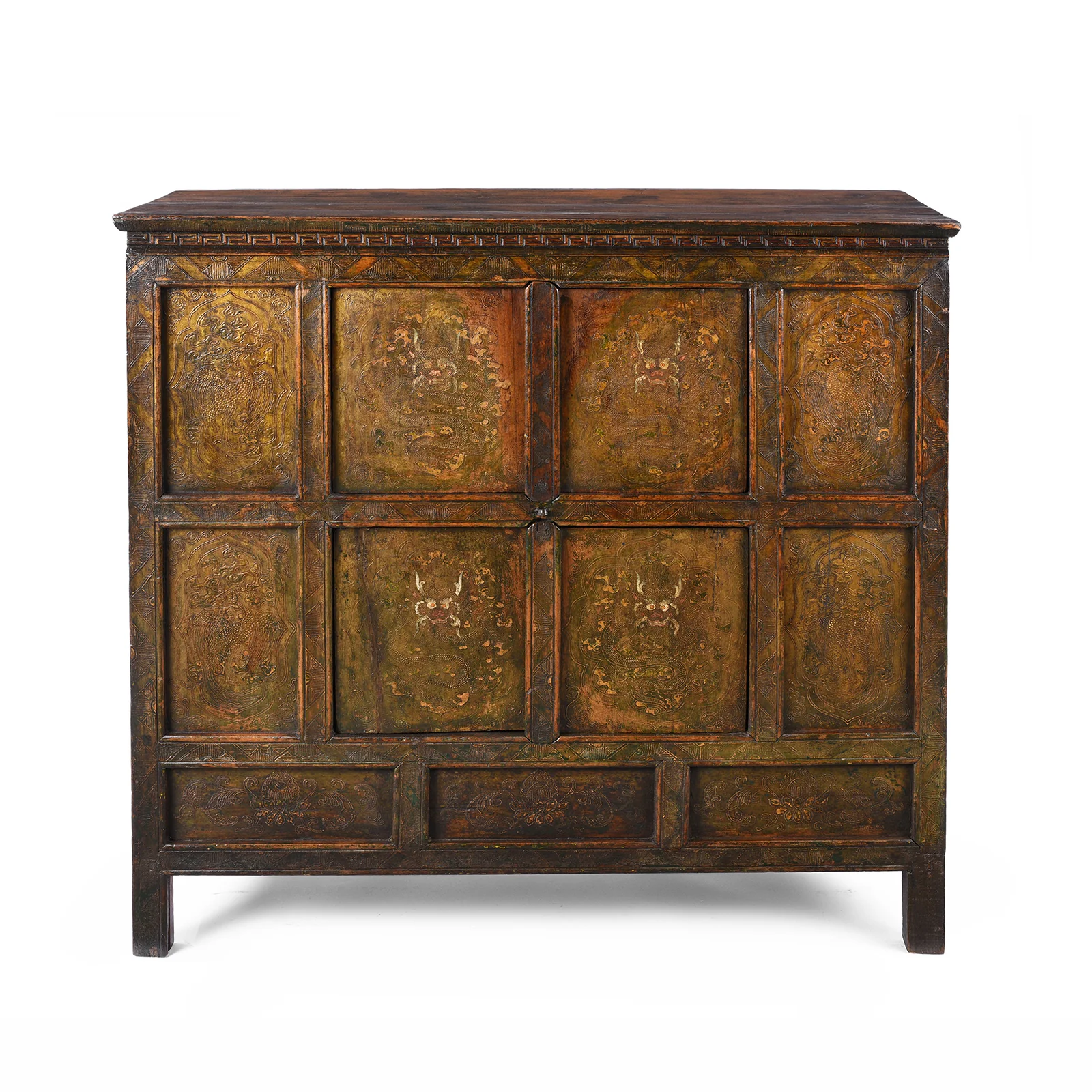 Gilt Painted Tibetan Altar Cabinet - Late 19th Century - Image 2