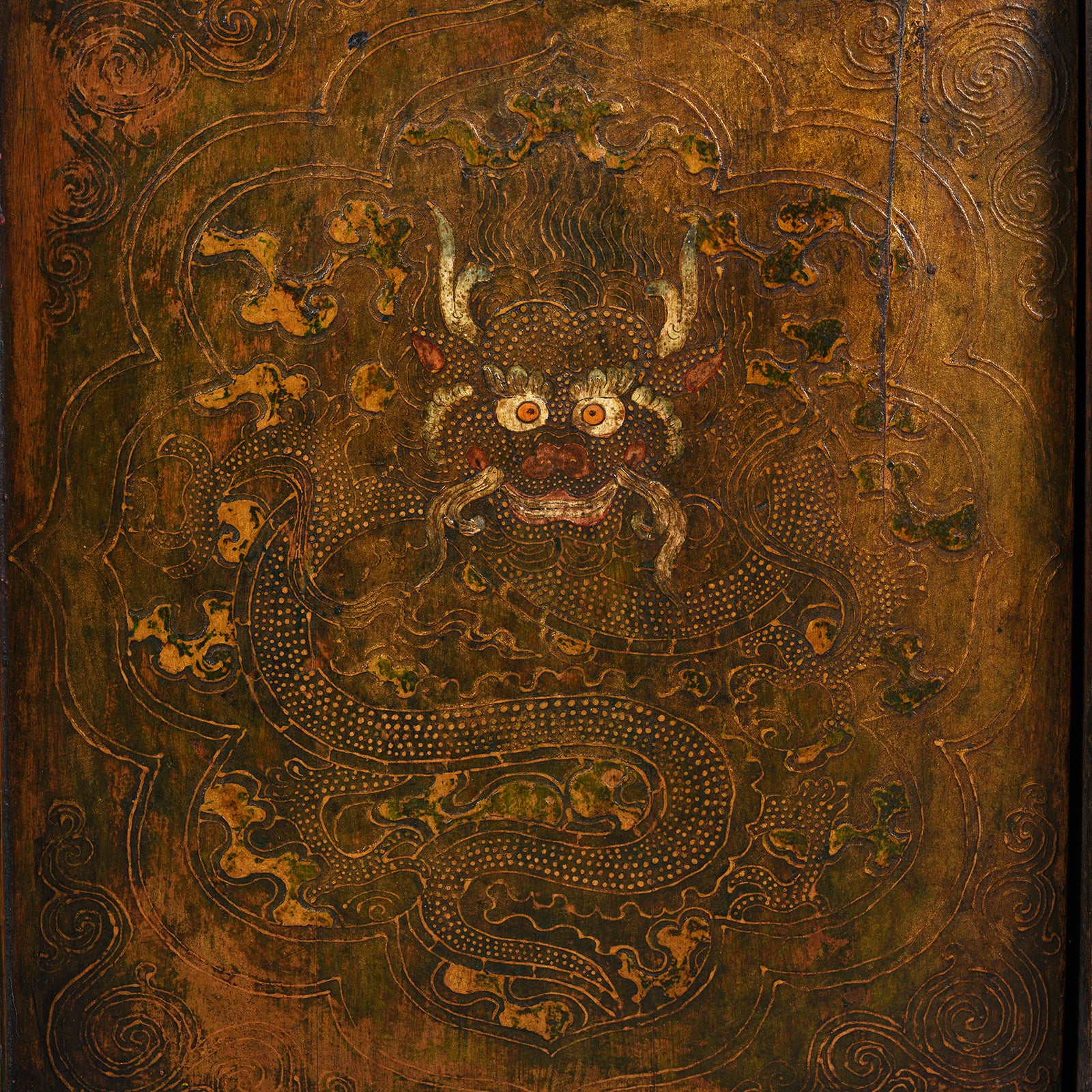 Gilt Painted Tibetan Altar Cabinet - Late 19th Century - Image 3