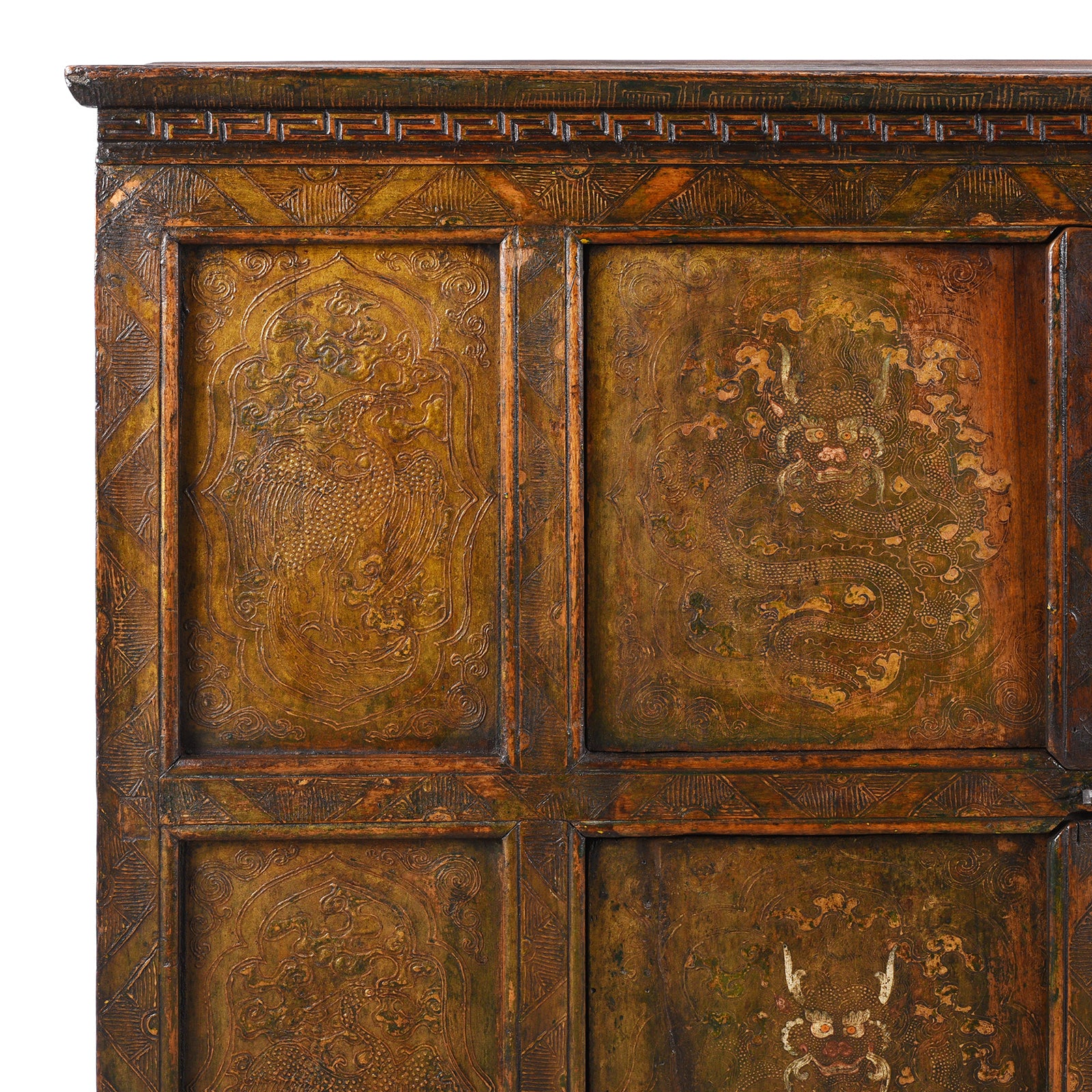 Gilt Painted Tibetan Altar Cabinet - Late 19th Century - Image 4