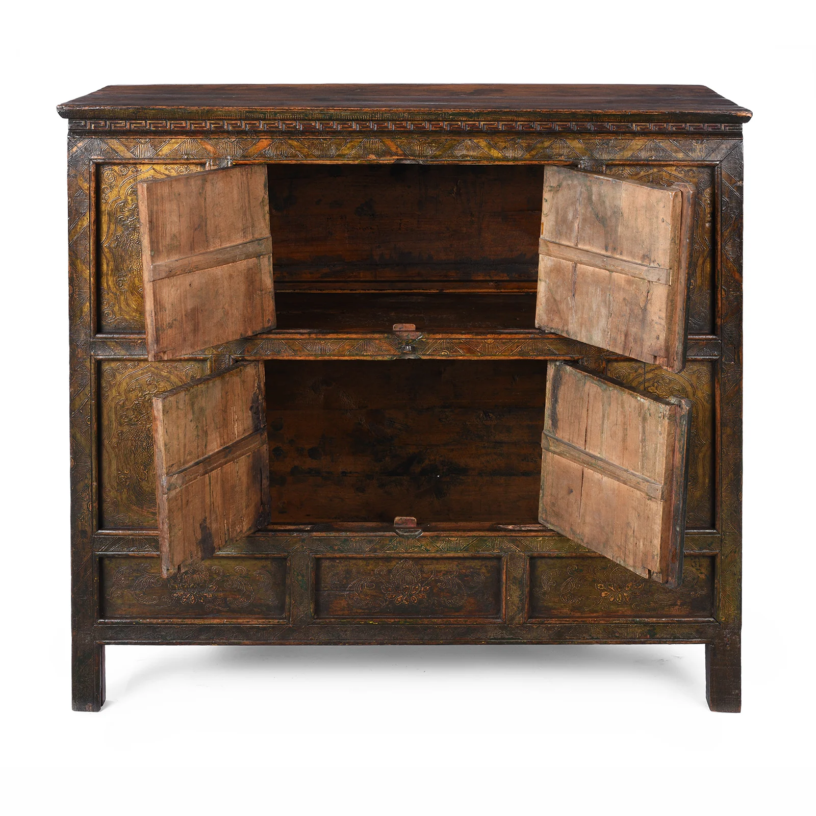 Gilt Painted Tibetan Altar Cabinet - Late 19th Century - Image 5