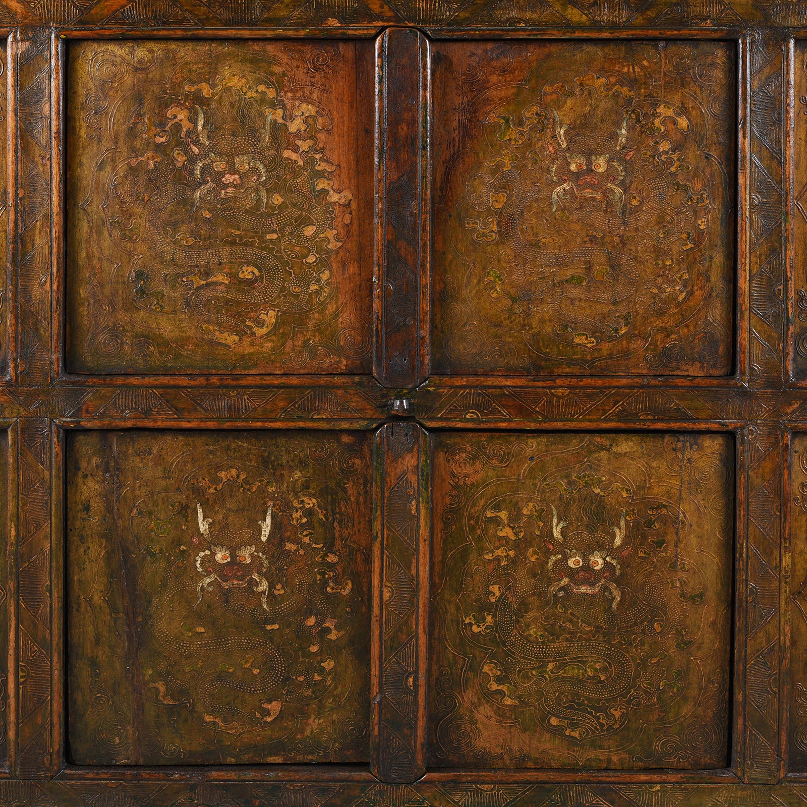 Gilt Painted Tibetan Altar Cabinet - Late 19th Century - Image 6