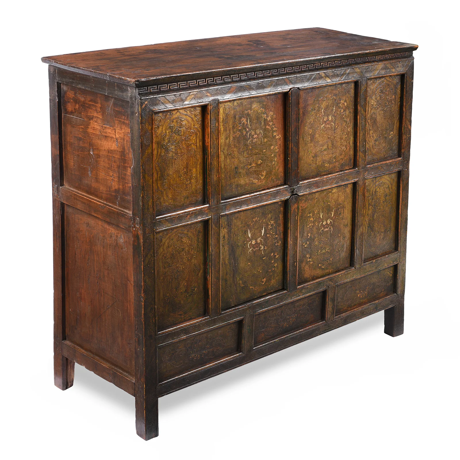 Gilt Painted Tibetan Altar Cabinet - Late 19th Century - Image 7