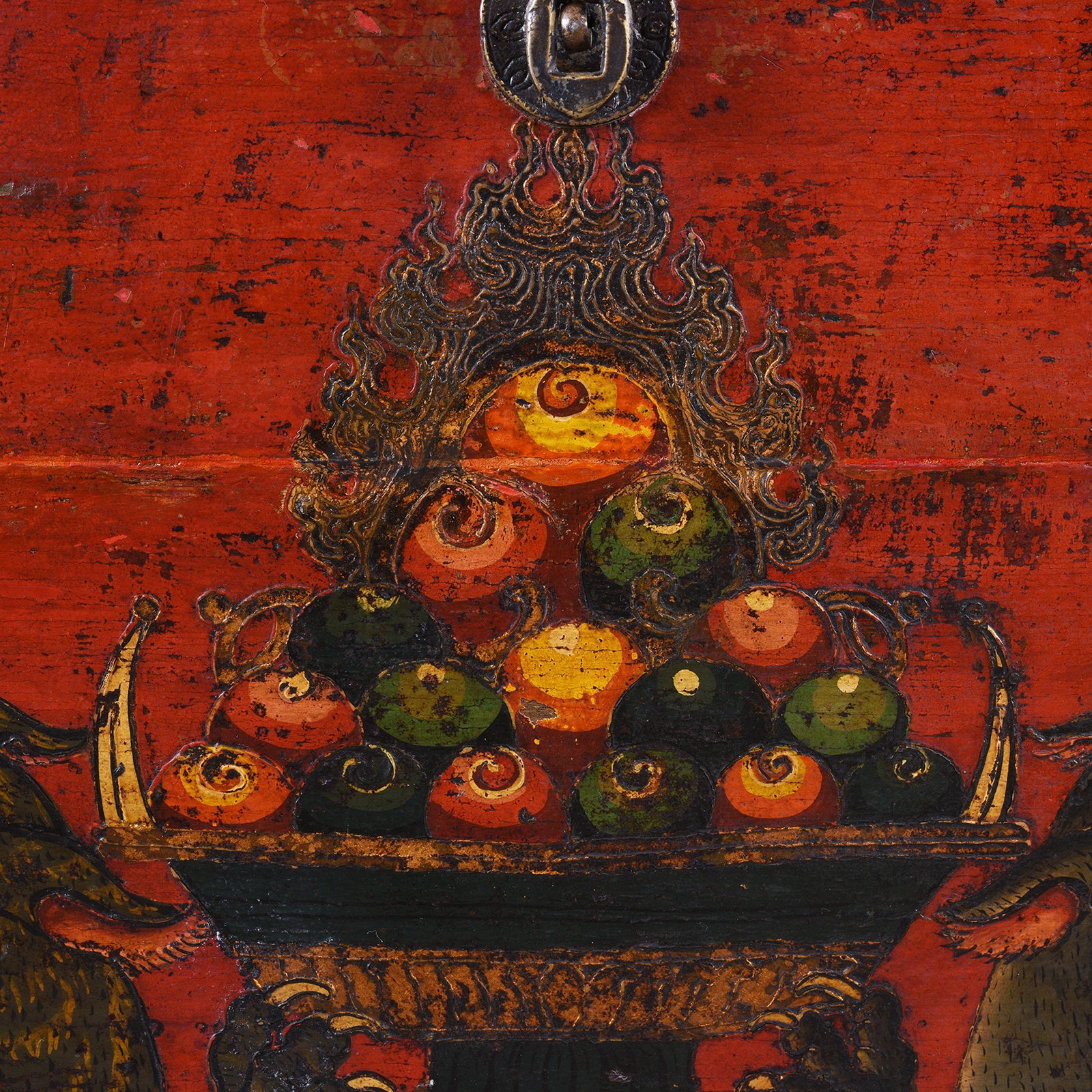 Painted Tibetan Tiger Chest From Kham - Ca 1900 - Image 5