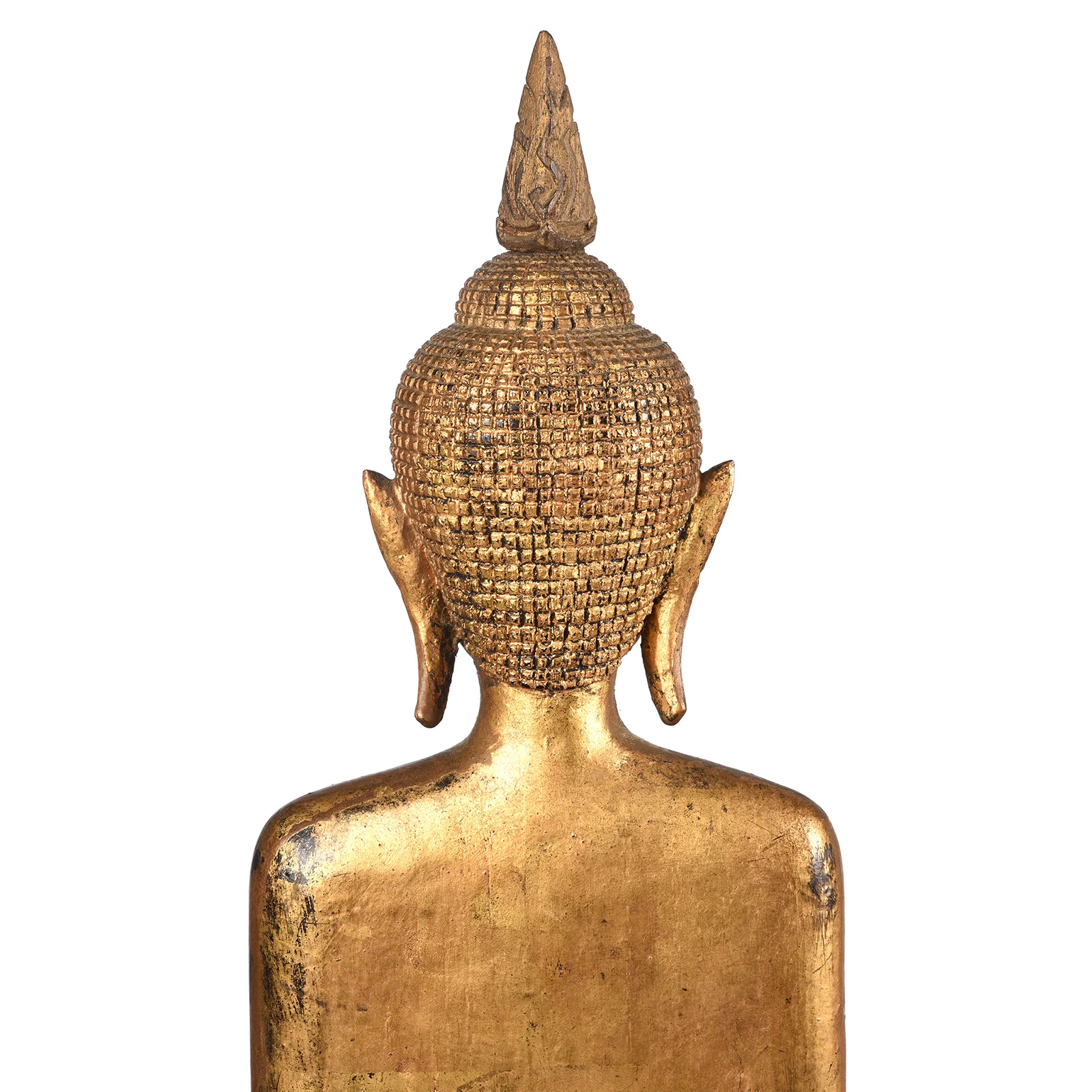 Gilt Teak Sukothai Style Standing Thai Buddha - Early 19th Century - Image 11