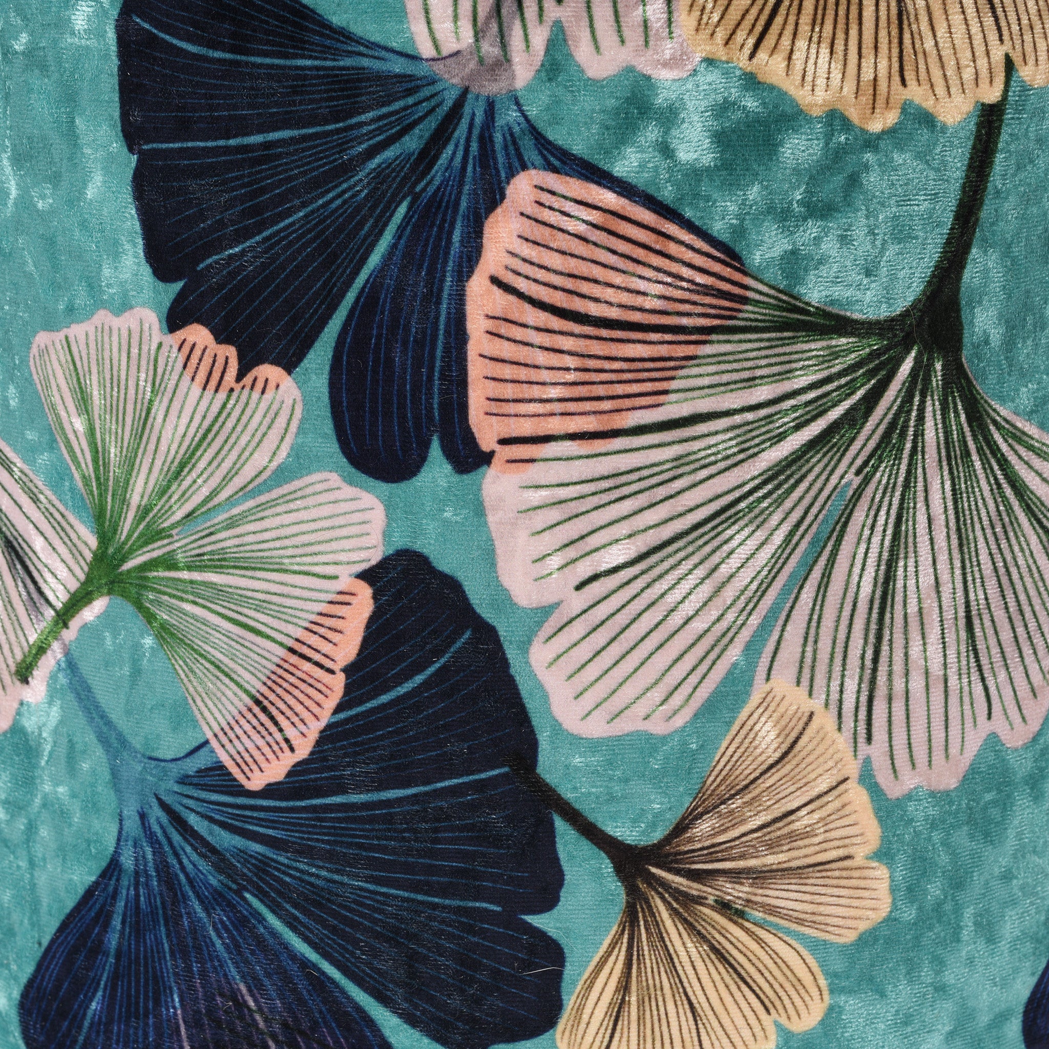 Blue Gingko Velvet Drum Shade - Image 5