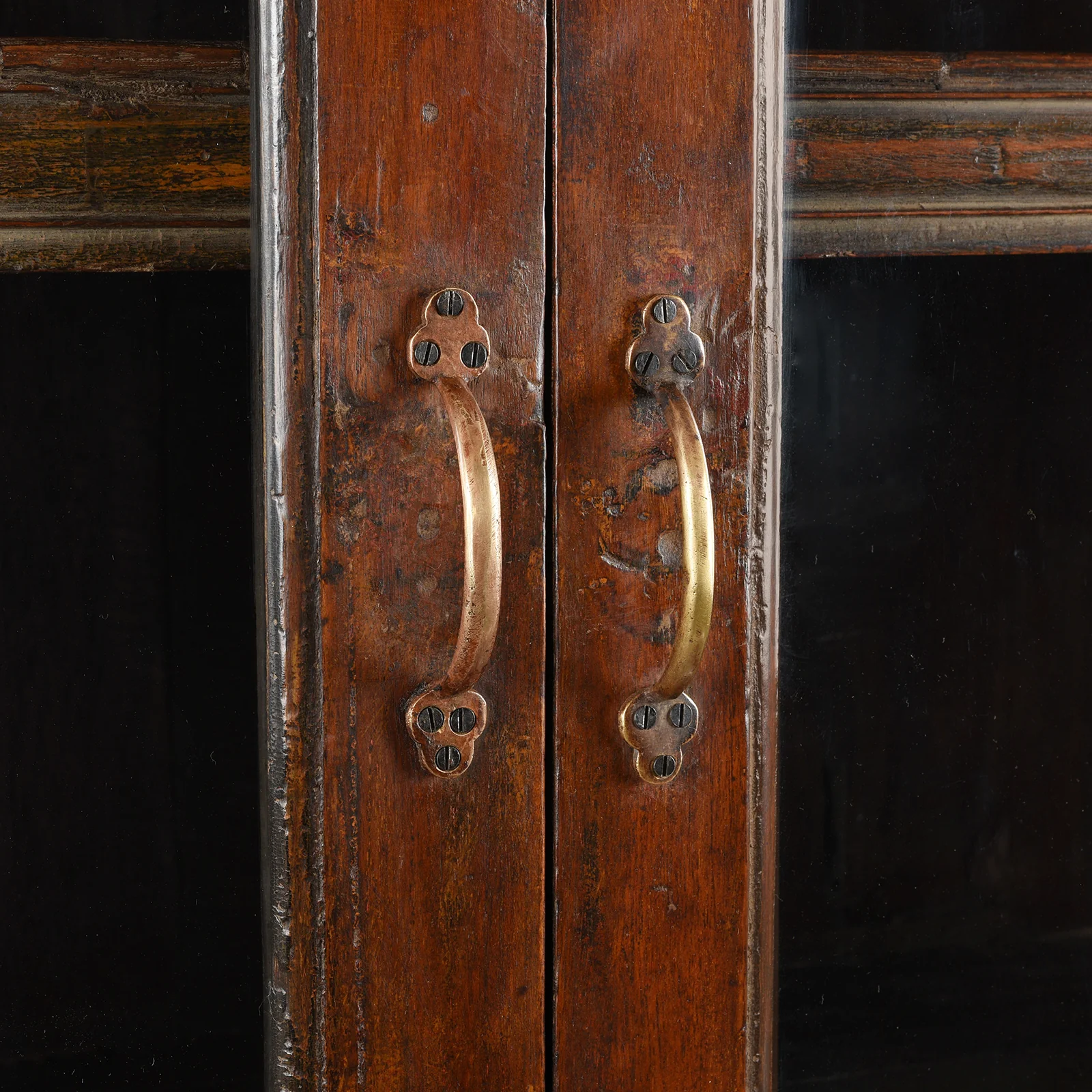 Glazed Anglo Indian Teak Book Cabinet - Late 19th Century - Image 6