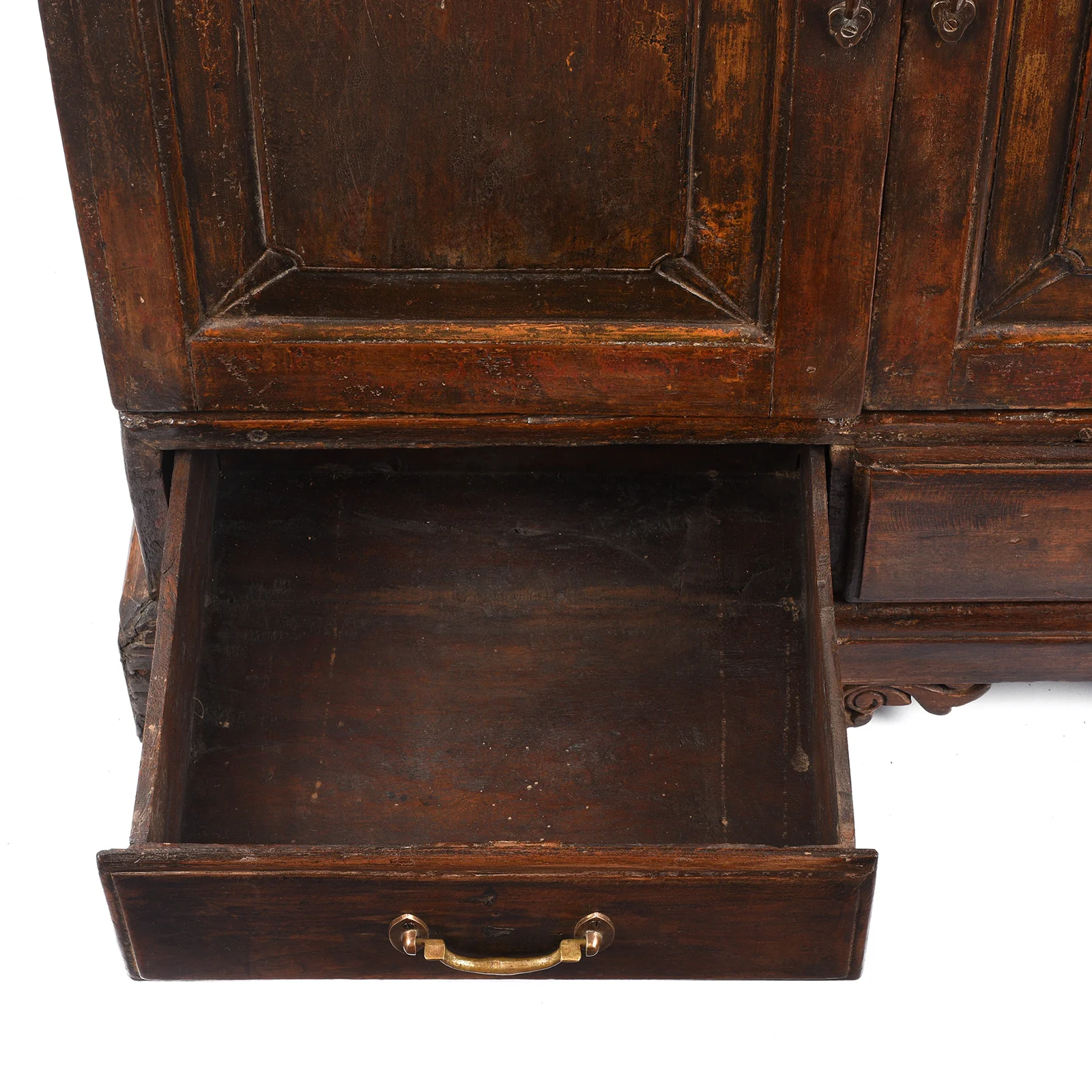 Glazed Anglo Indian Teak Book Cabinet - Late 19th Century - Image 9