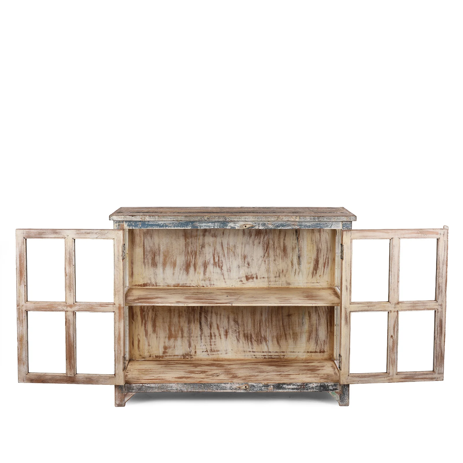 Glazed Cabinet Made From Reclaimed Teak - Image 4