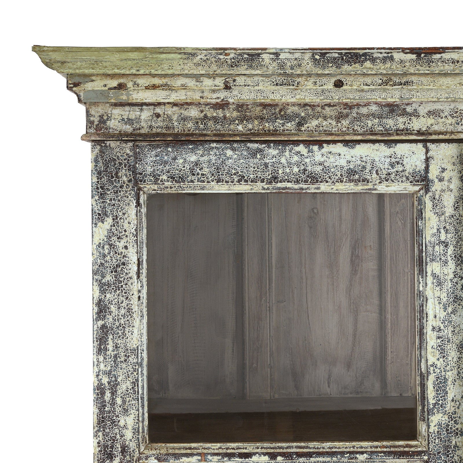 Glazed Painted Teak Indian Book Cabinet - Ca 1910 - Image 4