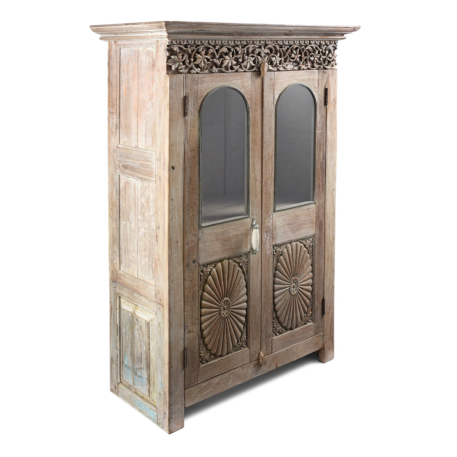 Glazed Cabinet Made From Reclaimed Teak - Image 3