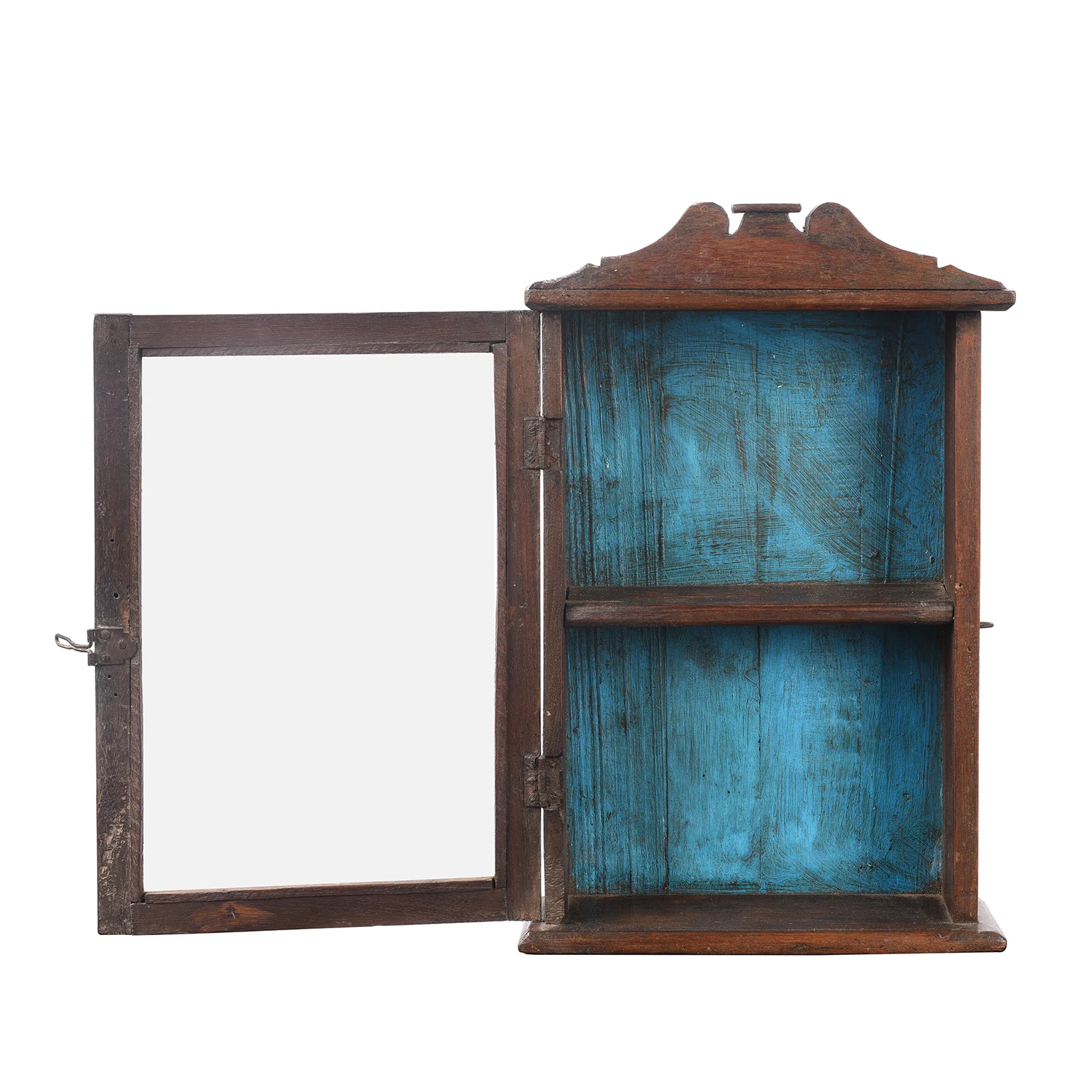 Glazed Small Wall Cabinet From Gujarat - Ca 1920 - Image 3