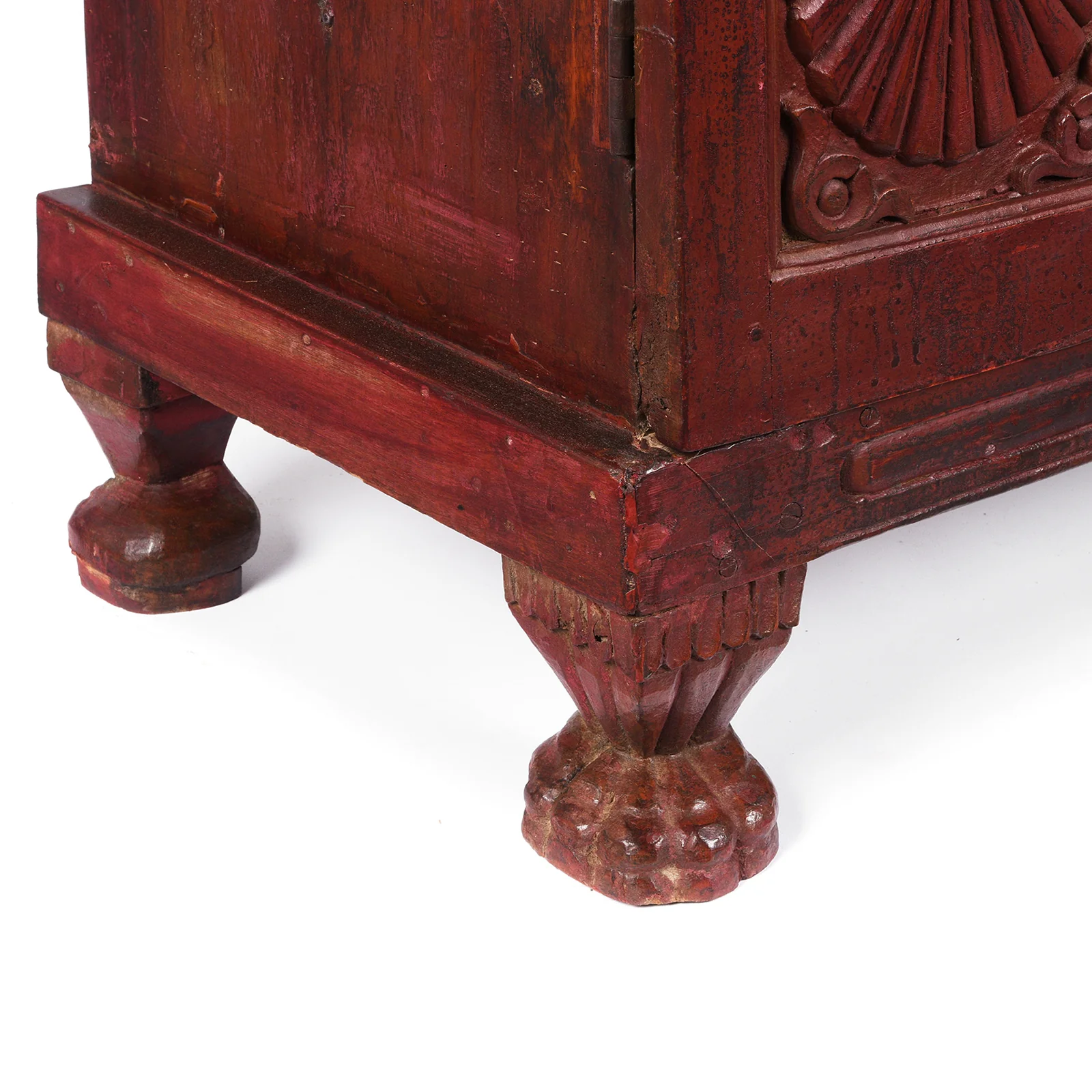 Glazed Teak Almirah Cabinet With Sunburst Panels - 19th Century - Image 10